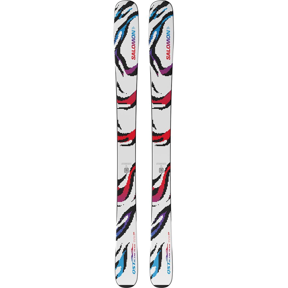Image of Salomon QST Blank Team Flat Ski - 2026 - Kids' White/Red/Process Blue, 128cm