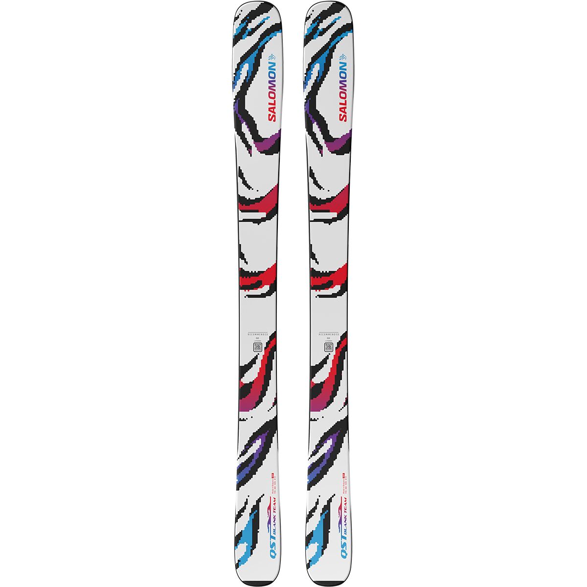 Image of Salomon QST Blank Team Flat Ski - 2027 - Kids' White/Red/Process Blue, 146cm