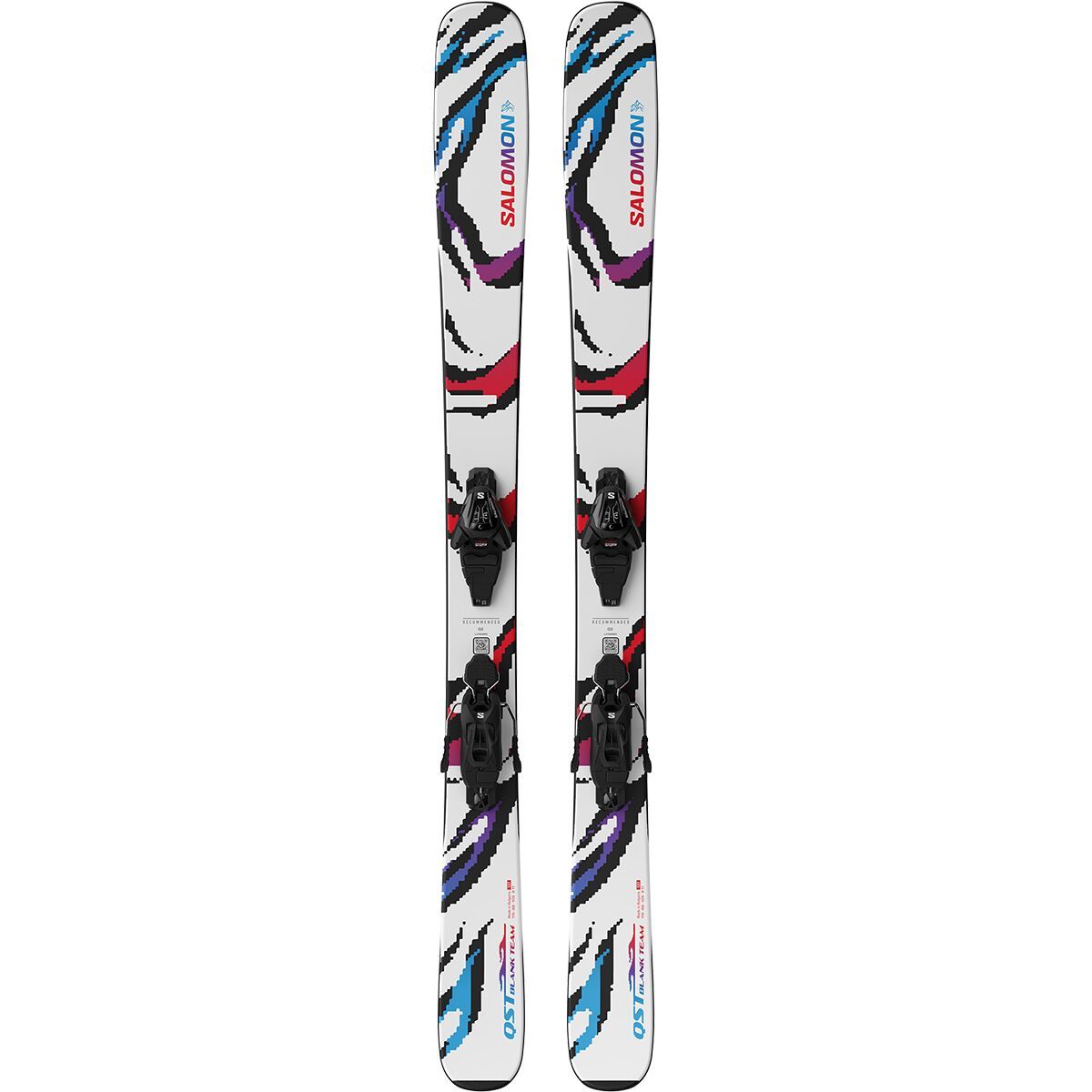 Salomon QST Blank Team Ski + L6 GW - 2026 - Kids' White/Red/Process Blue, 128cm
