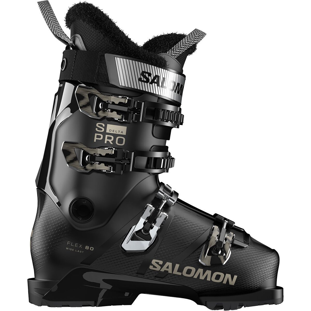 Image of Salomon S/Pro Delta 80 GW Boot - 2026 - Women's Black/Black/Light Bronze Met., 23.0/23.5