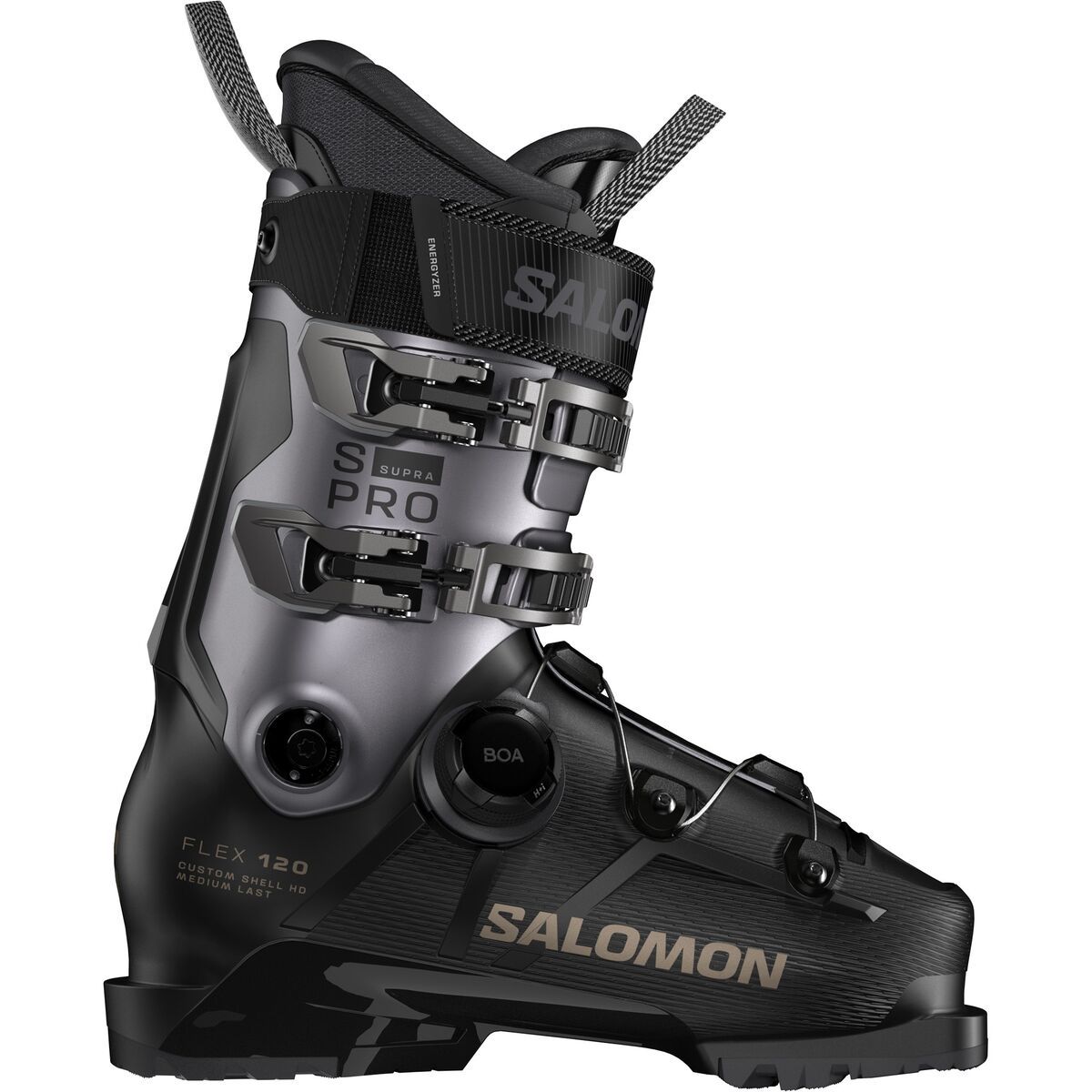 Image of Salomon S/Pro Supra BOA 120 Boot - 2026 Black/Hematite Met./Titanium Met. Pd, 26.0/26.5