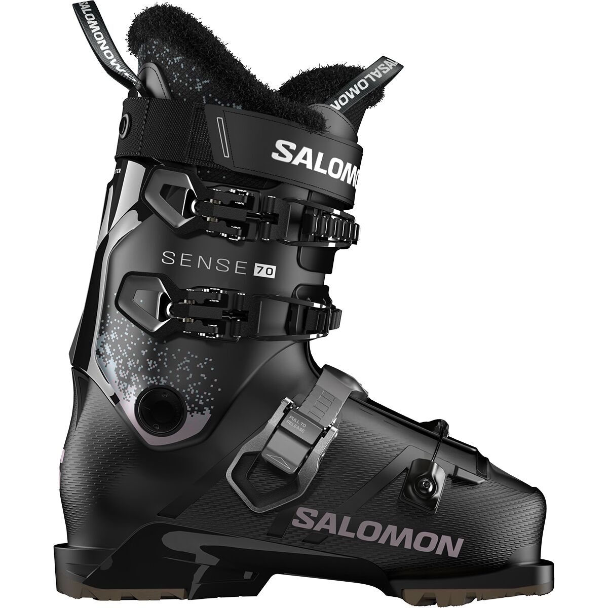 Image of Salomon Sense 70 GW Boot - 2027 - Women's Black/Black/Oil Green, 25.0/25.5