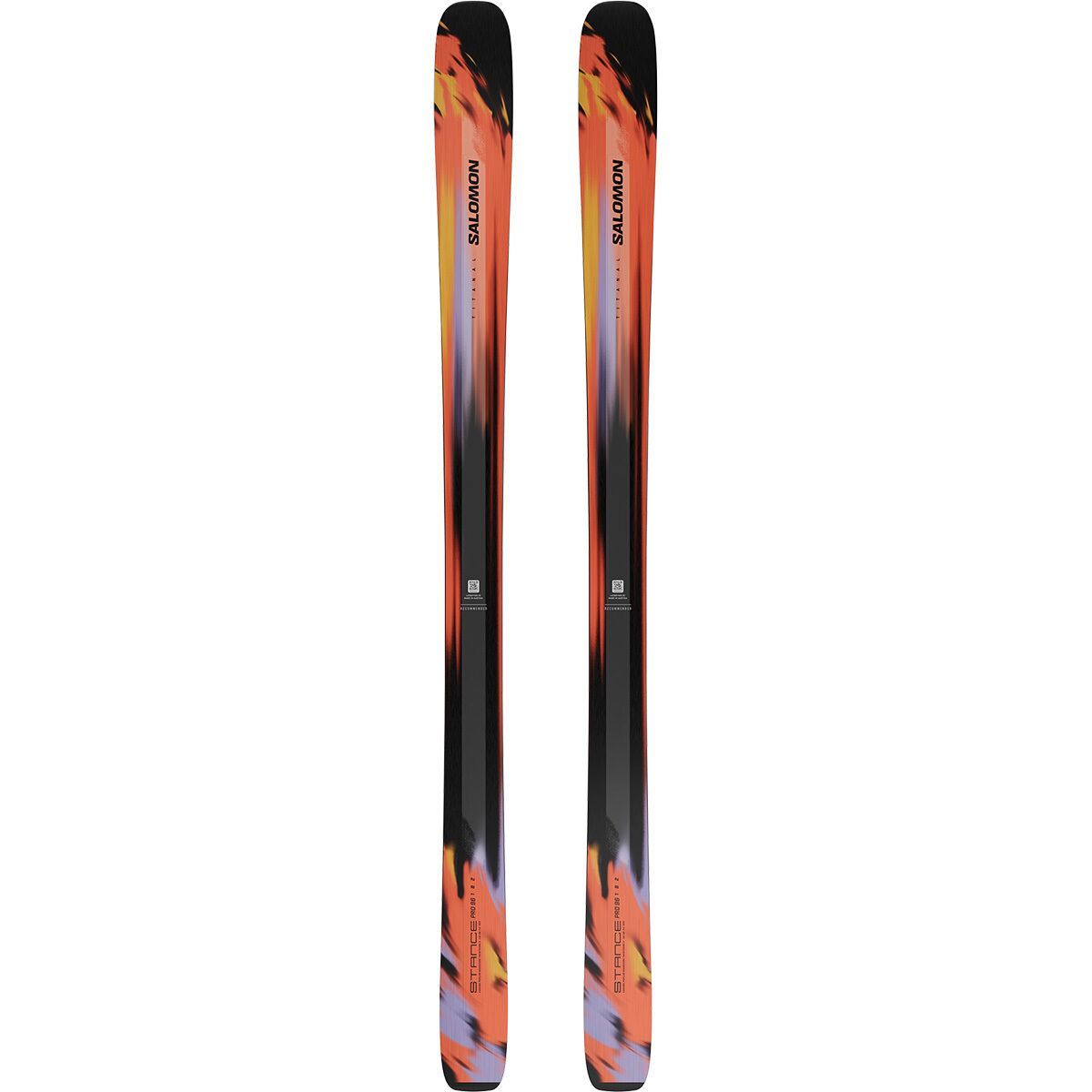 Image of Salomon Stance Pro 96 Ski - 2026 Nasturtium/Violet Tulip/Black, 182cm