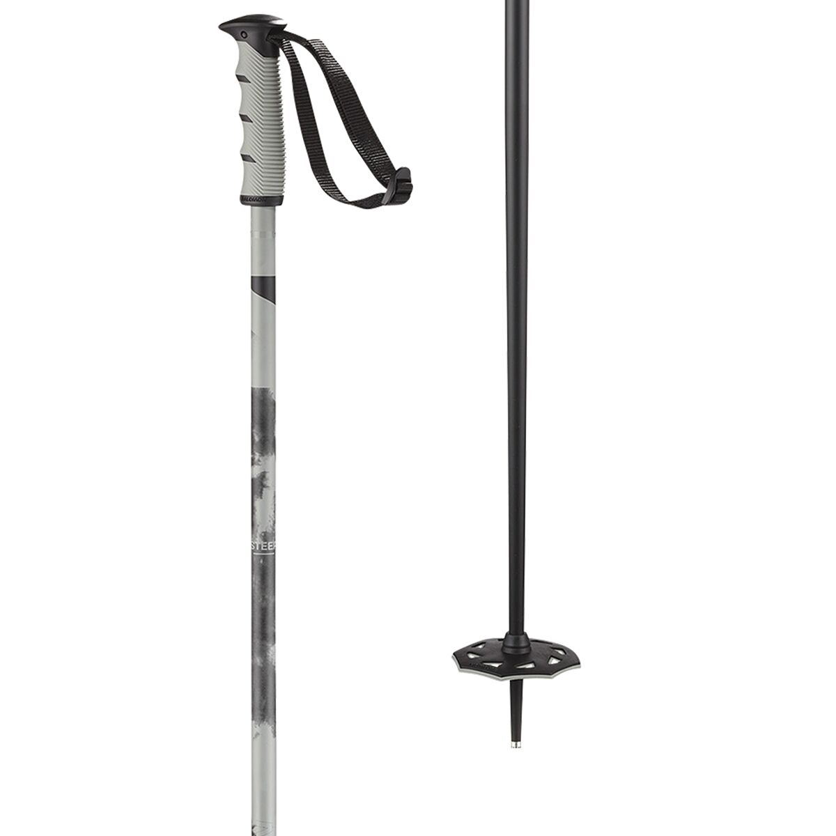 Image of Salomon Steep Ski Poles Black/Grey, 125cm