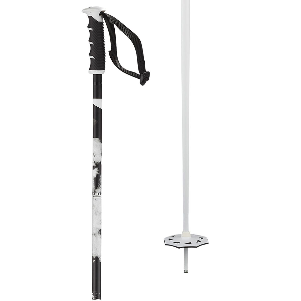 Image of Salomon Steep Ski Poles White/Black, 110cm