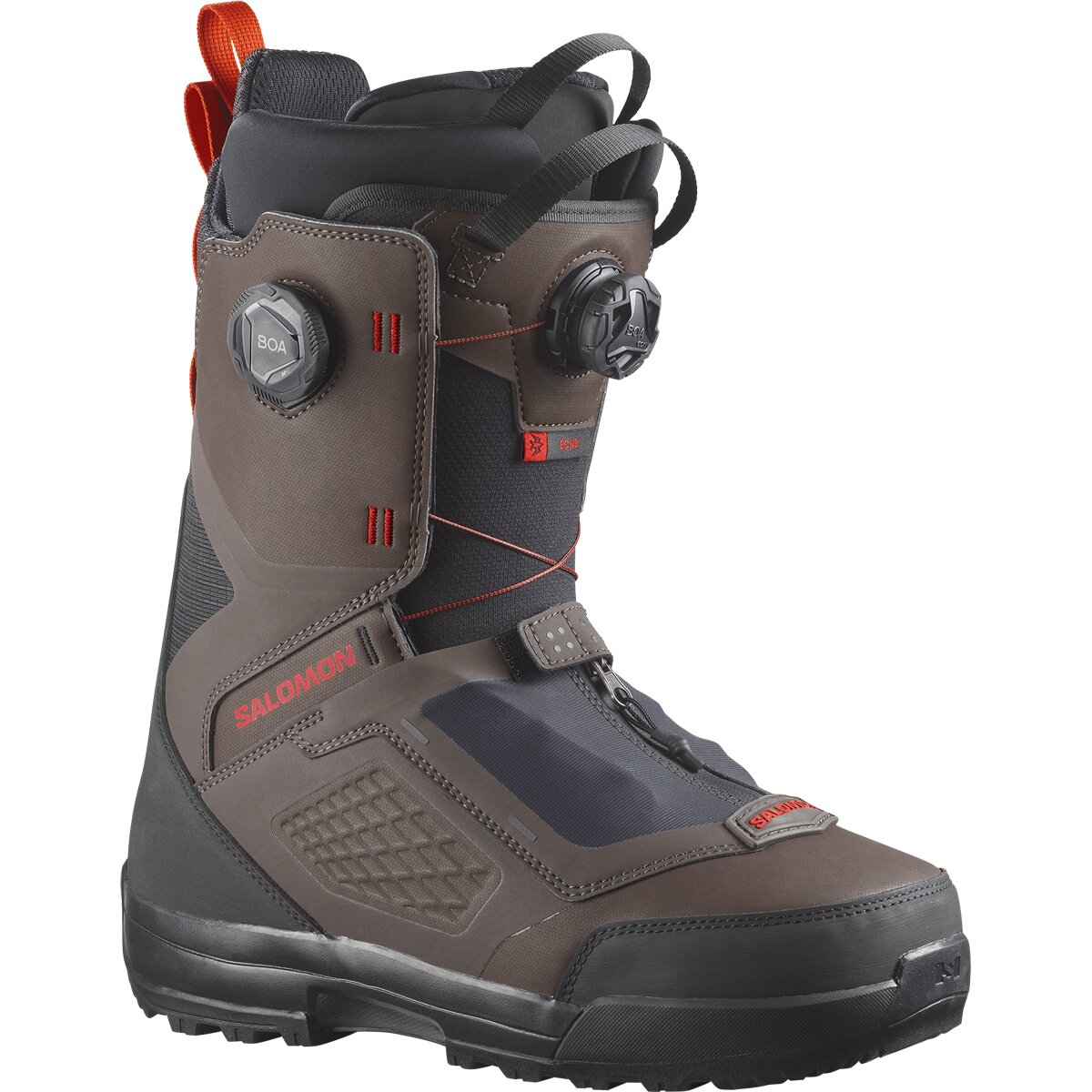Image of Salomon Echo Dual Boa Snowboard Boot - 2027 - Men's Black/Wren/Fiery Red, 28.5