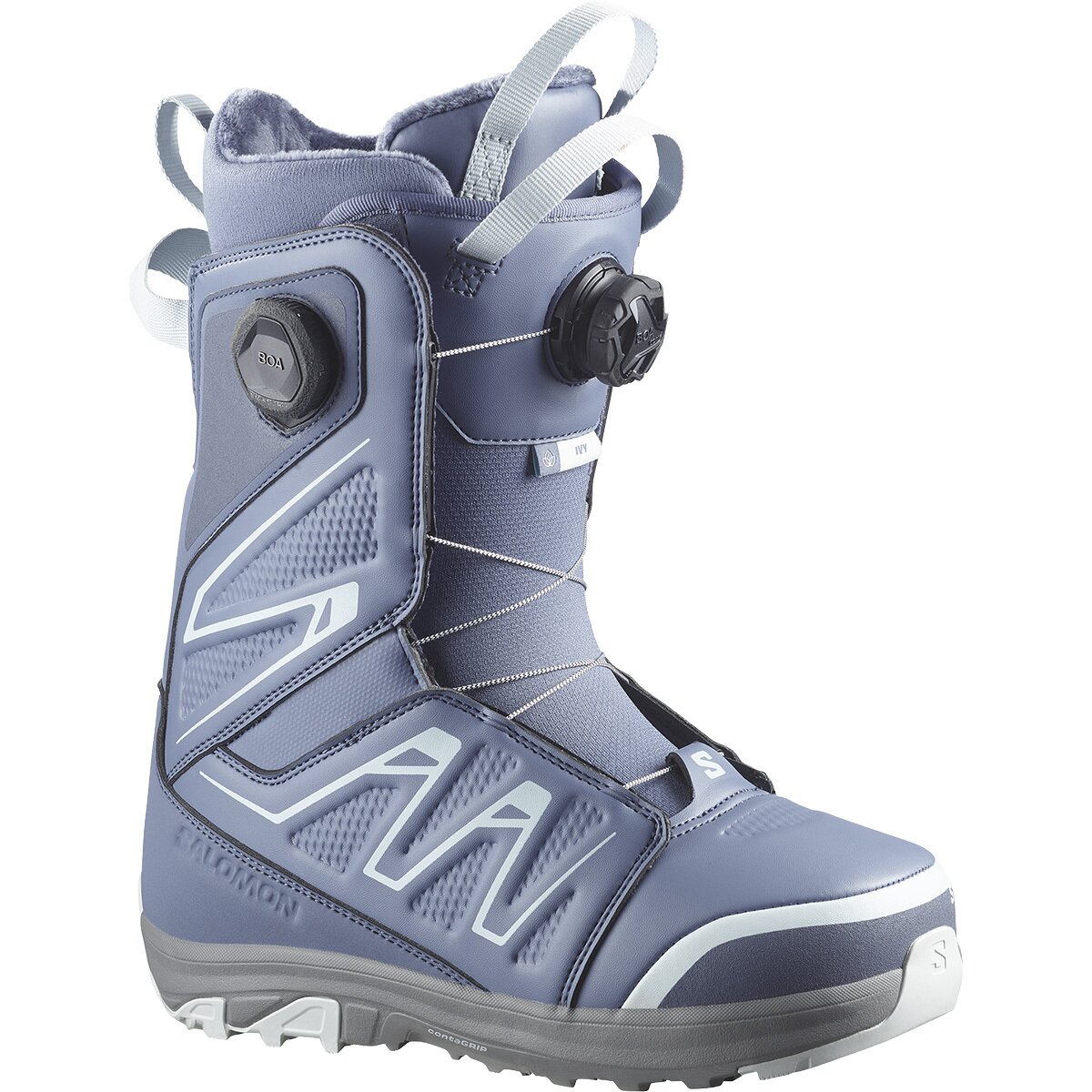 Image of Salomon Ivy SJ BOA Snowboard Boot - 2027 - Women's Grisaille/Ballad Blue/Steel Gray, 23.0