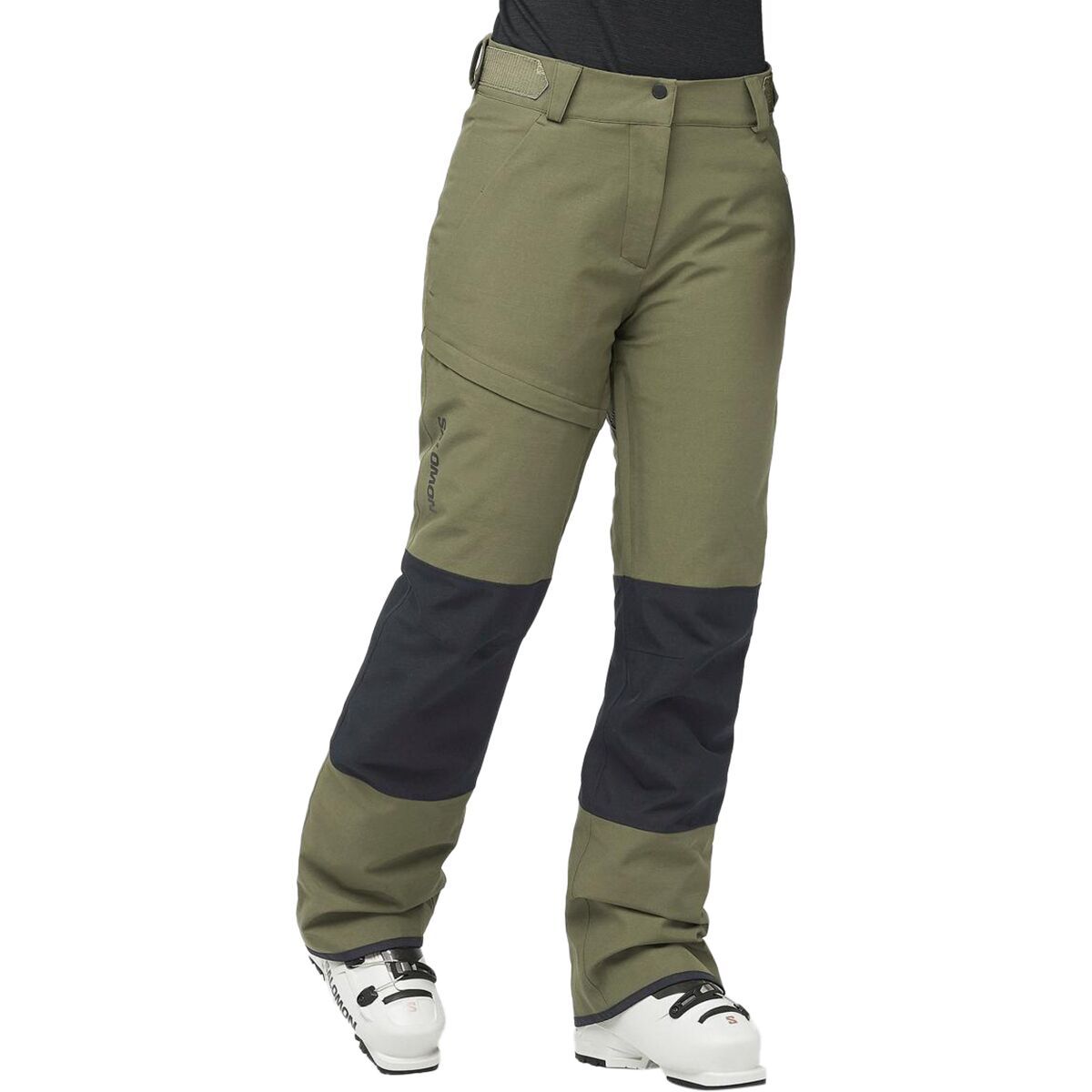 Image of Salomon Bashley Puff Pants - 2024 - Women's Olive Night/Deep Bla, XS