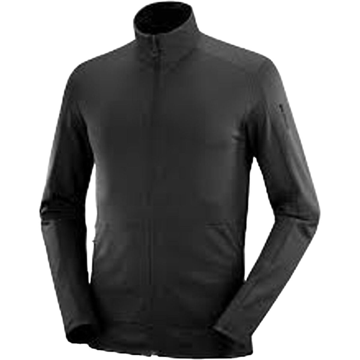 Image of Salomon Essential Micro Fleece Fz Mid Layer - Women's 2024 Deep Black, S