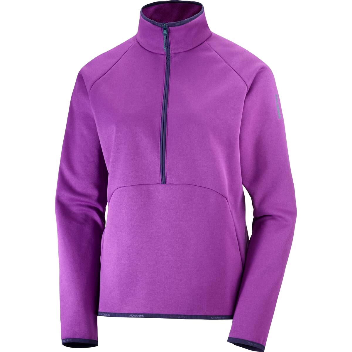 Image of Salomon Essential Warm Half Zip Fleece Jacket - Women's 2023 Sparkling Grape, XL