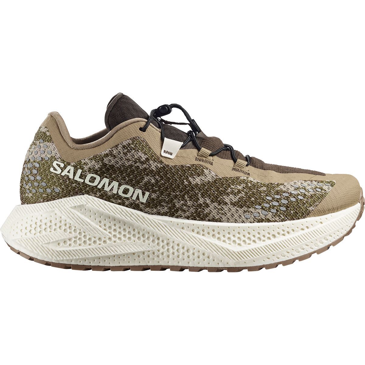 Image of Salomon Aero Glide 4 Grvl Running Shoe - Men's Safari/Vanilla Ice/Earth Brown, US 9.5/UK 9.0