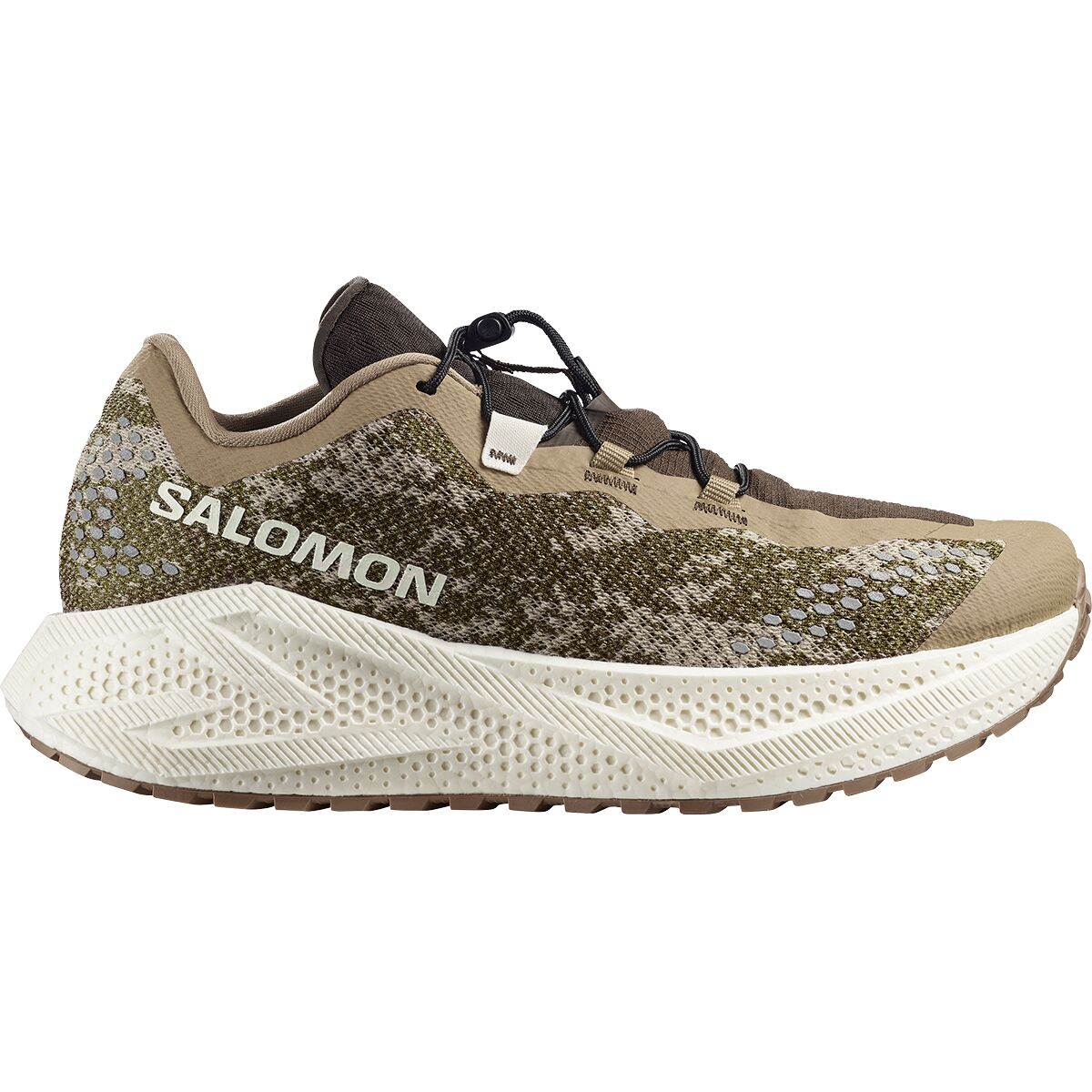 Image of Salomon Aero Glide 4 Grvl Running Shoe - Men's Safari/Vanilla Ice/Earth Brown, US 12.0/UK 11.5