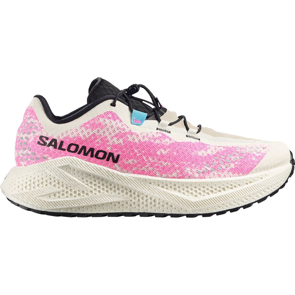 Image of Salomon Aero Glide 4 Grvl Running Shoe - Men's Vanilla Ice/Knockout Pink/Black, US 11.5/UK 11.0