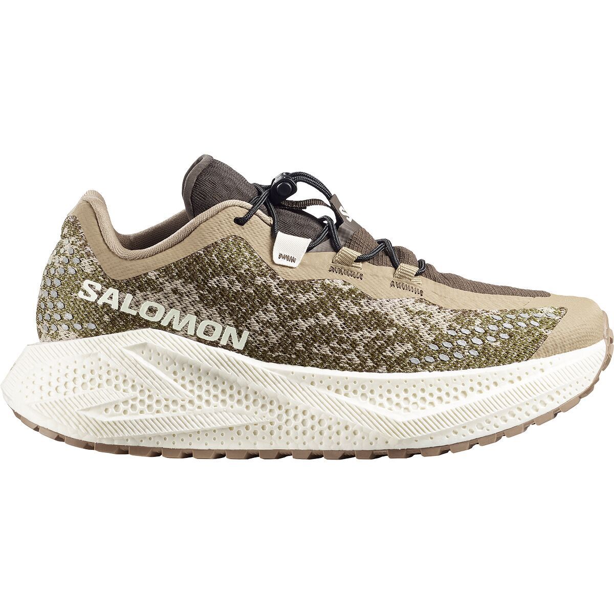 Image of Salomon Aero Glide 4 Grvl Running Shoe - Women's Safari/Vanilla Ice/Earth Brown, US 10.0/UK 8.5