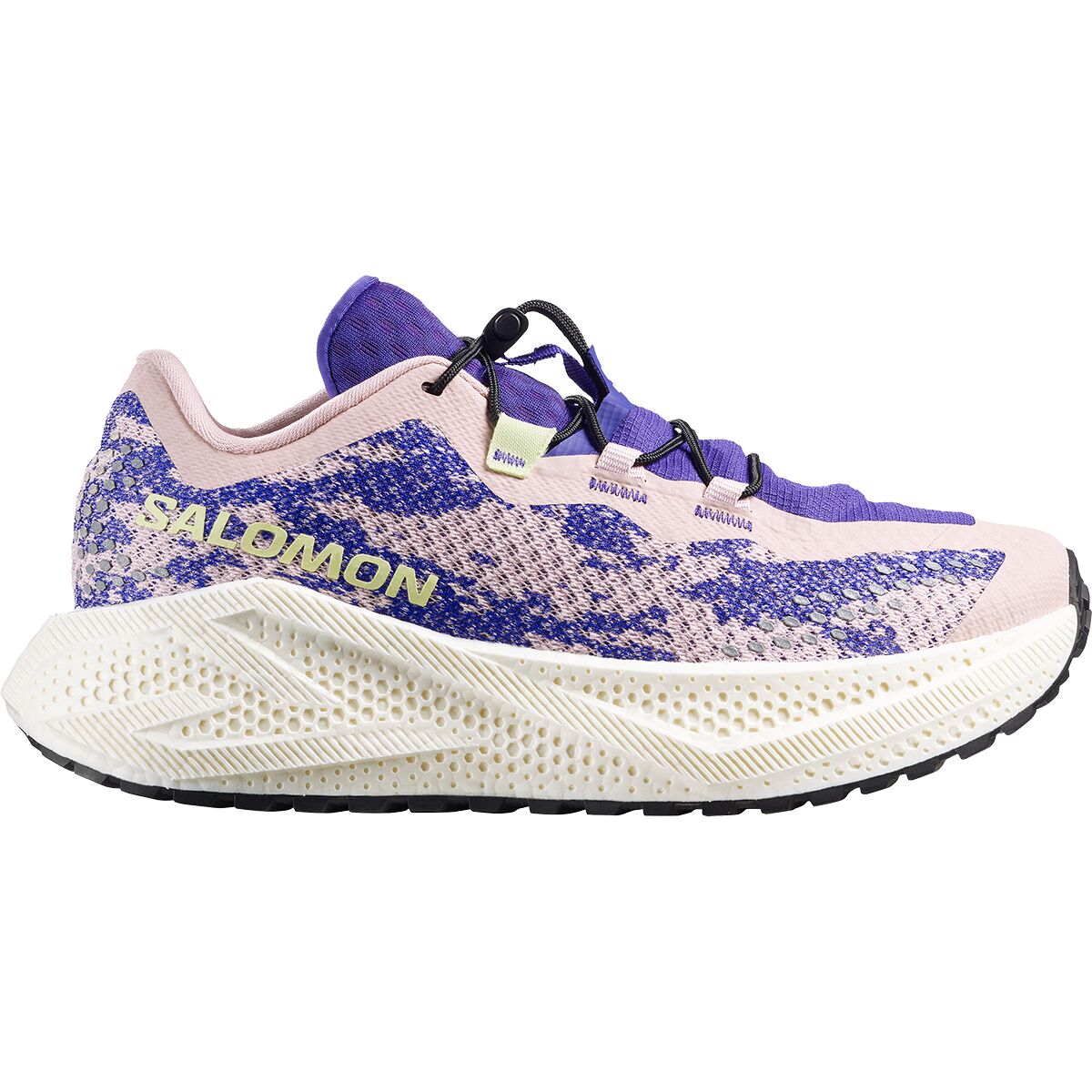 Image of Salomon Aero Glide 4 Grvl Running Shoe - Women's Shadow Gray/Deep Blue/Butterfly, US 7.0/UK 5.5