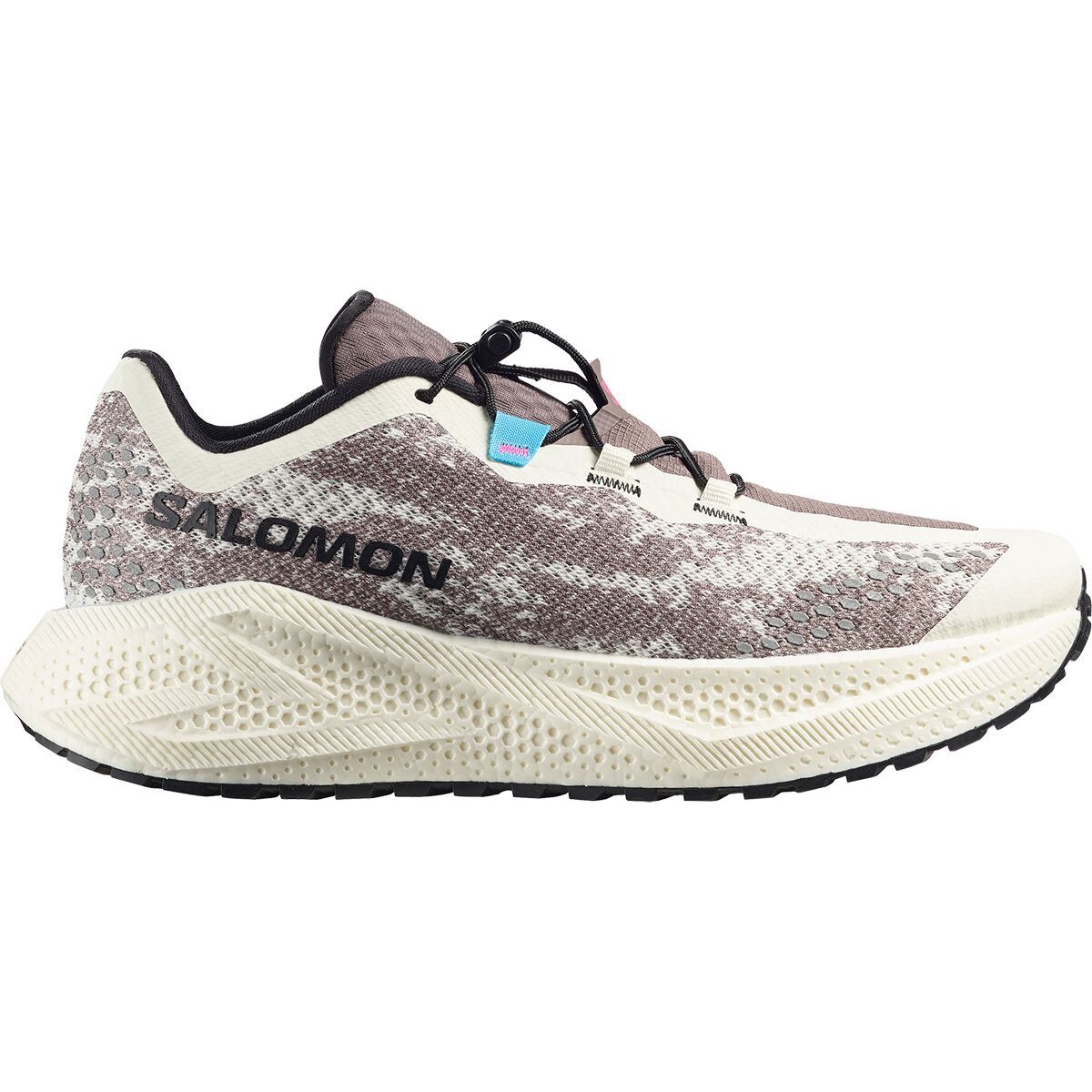 Image of Salomon Aero Glide 4 Grvl Running Shoe - Women's Vanilla Ice/Black/Iron, US 9.0/UK 7.5