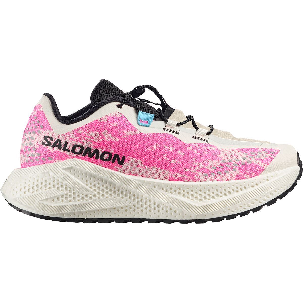 Image of Salomon Aero Glide 4 Grvl Running Shoe - Women's Vanilla Ice/Knockout Pink/Black, US 7.5/UK 6.0