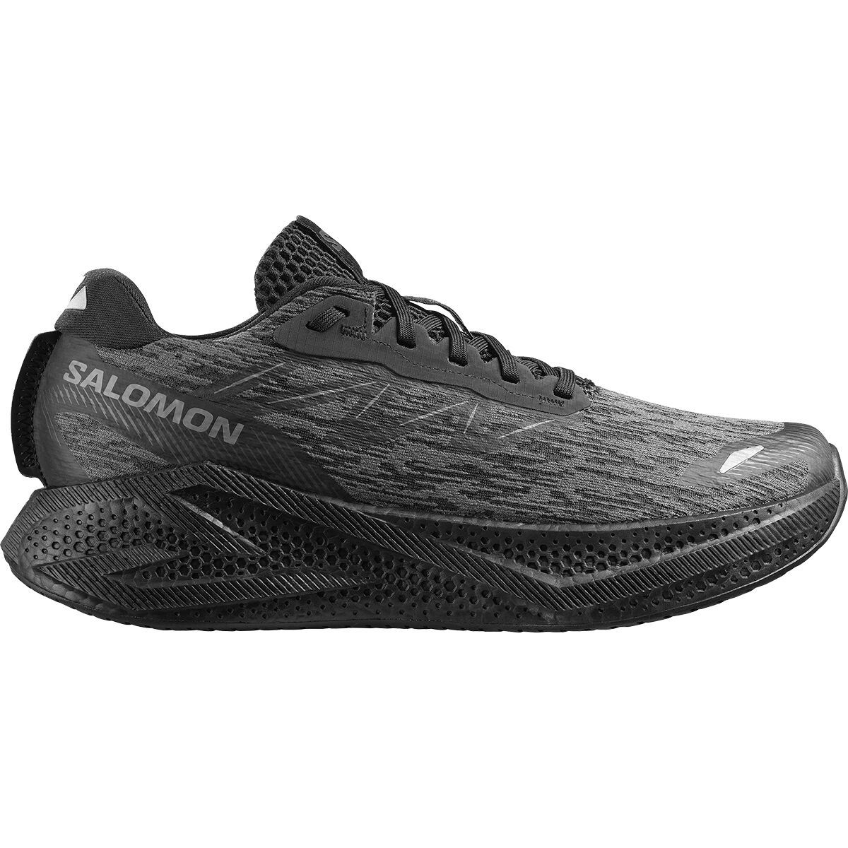Image of Salomon Aero Glide 4 Running Shoe - Men's Black/Black/Asphalt, US 9.5/UK 9.0