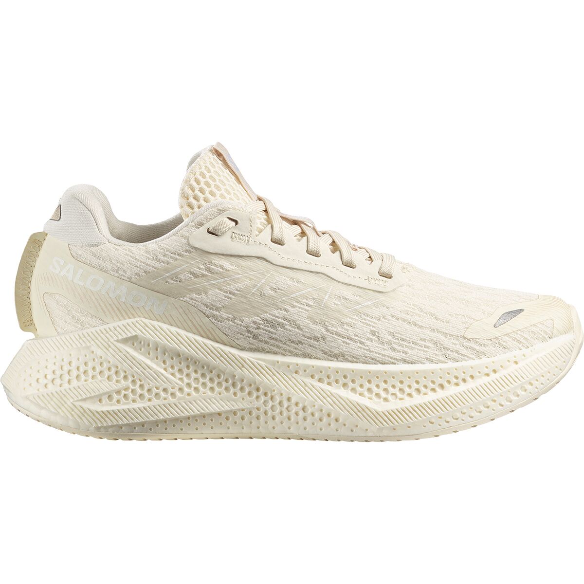Image of Salomon Aero Glide 4 Running Shoe - Women's Vanilla Ice/Vanilla Ice/White, US 8.0/UK 6.5