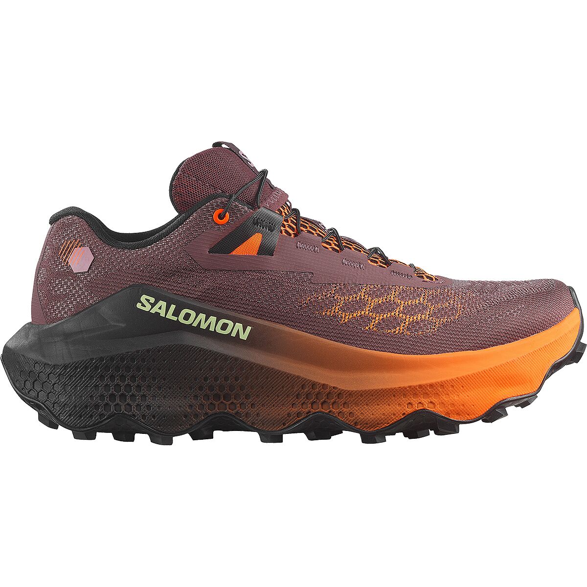 Image of Salomon Ultra Glide 4 Trail Running Shoe - Women's Huckleberry/Black/Red Orange, US 9.0/UK 7.5