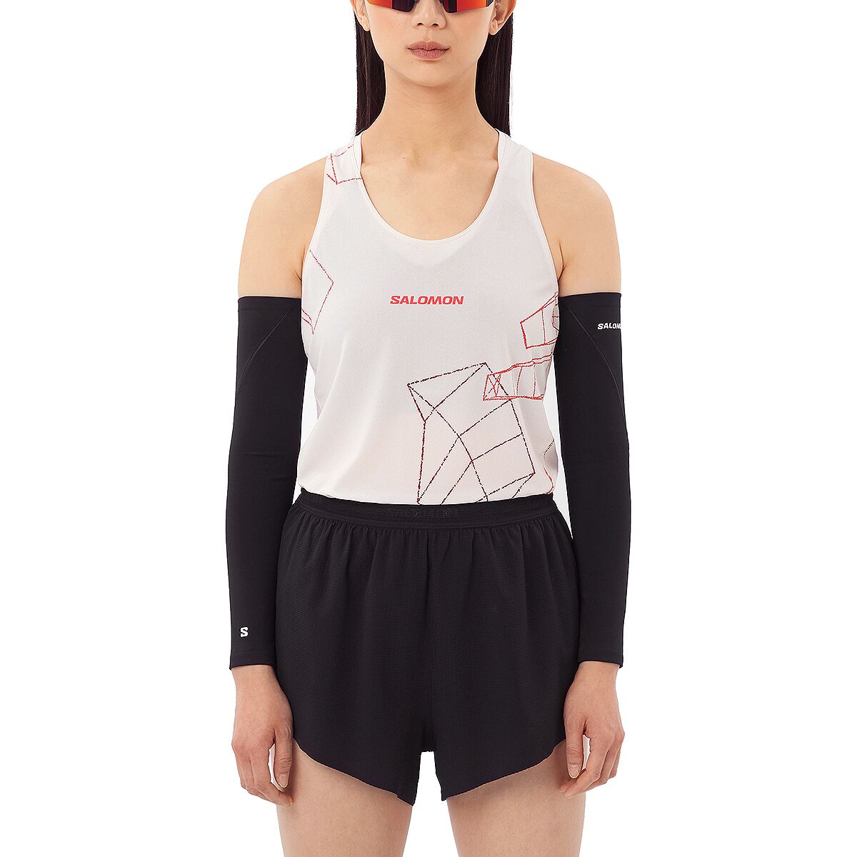 Image of Salomon S/Lab Speed Singlet Tank Top - Women's Lilac Ash / Fiery Red, XS