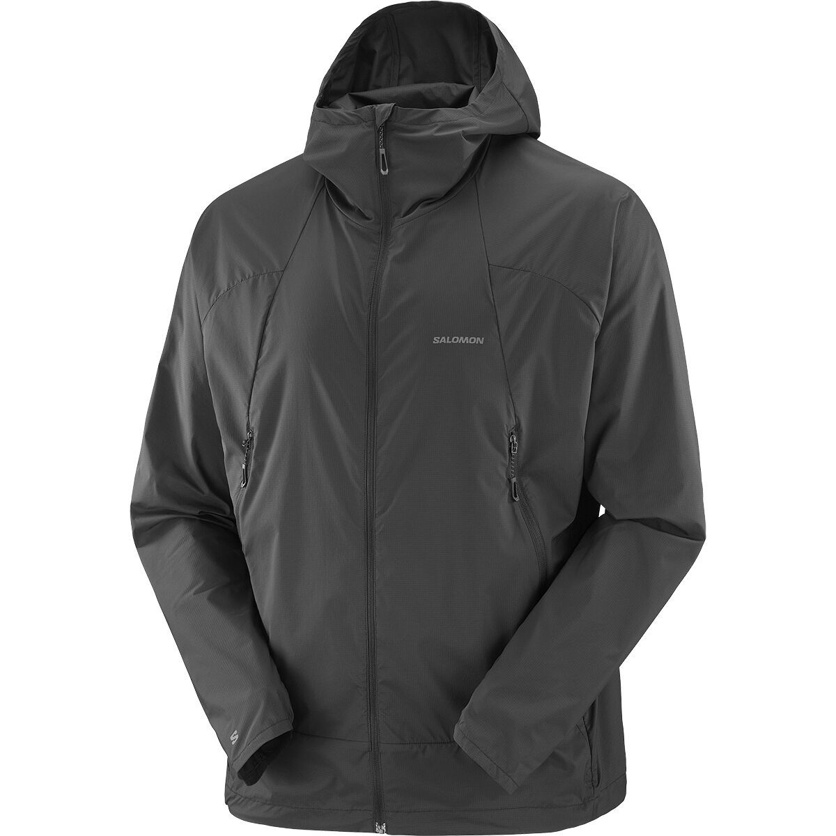 Image of Salomon Outwind Full-Zip Jacket - Men's Deep Black, M