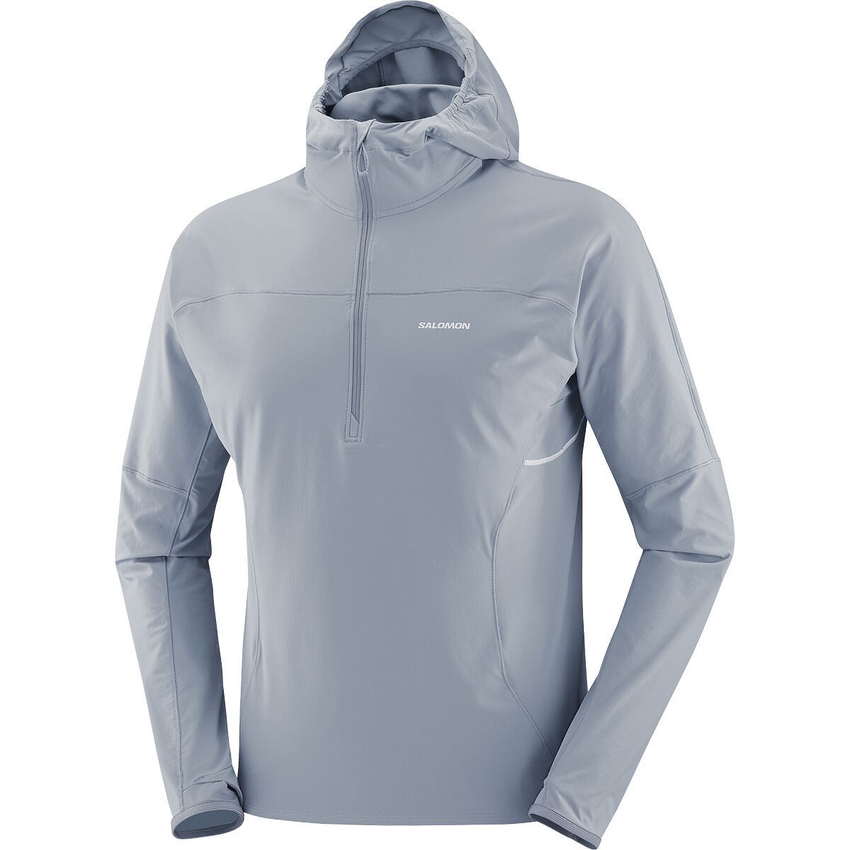 Image of Salomon Sense Aero Hybrid 1/2-Zip Hooded Jacket - Men's Trade Winds, M