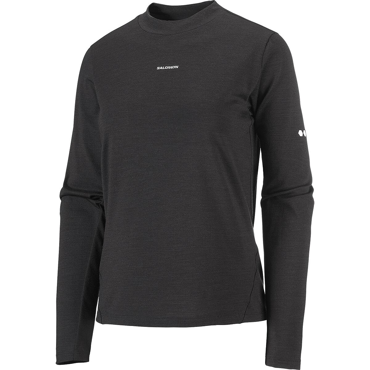 Image of Salomon Sense Merino Long-Sleeve Top - Women's Deep Black, S