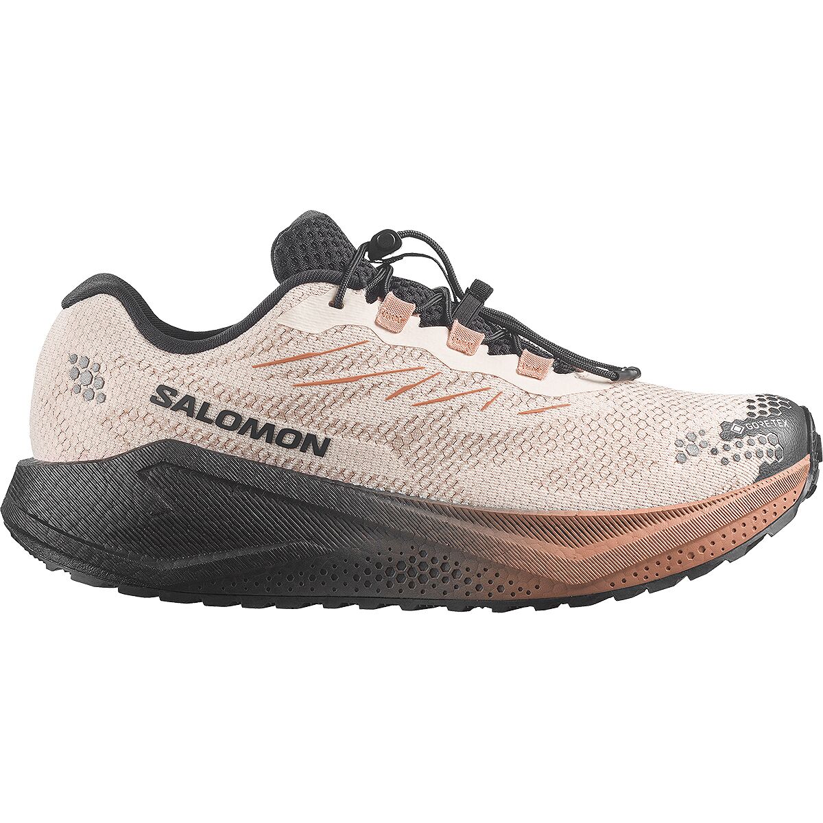 Image of Salomon Aero Blaze 4 Grvl GTX Running Shoe - Men's Vanilla Ice/Black/Burro, US 8.0/UK 7.5