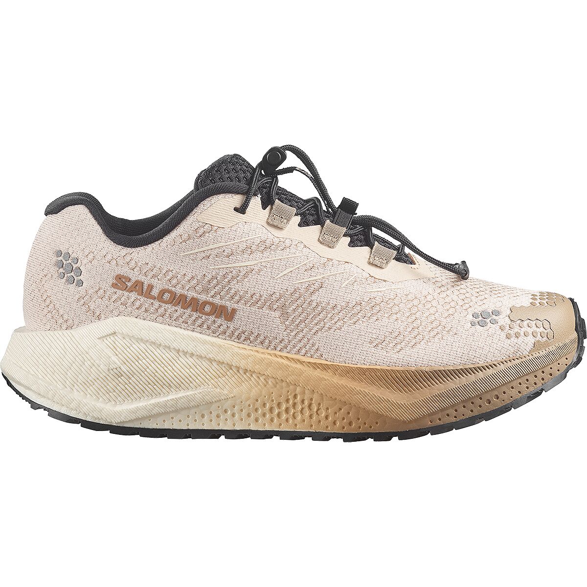 Image of Salomon Aero Blaze 4 Grvl Running Shoe - Women's Tapioca/Vanilla Ice/Black, US 11.0/UK 9.5