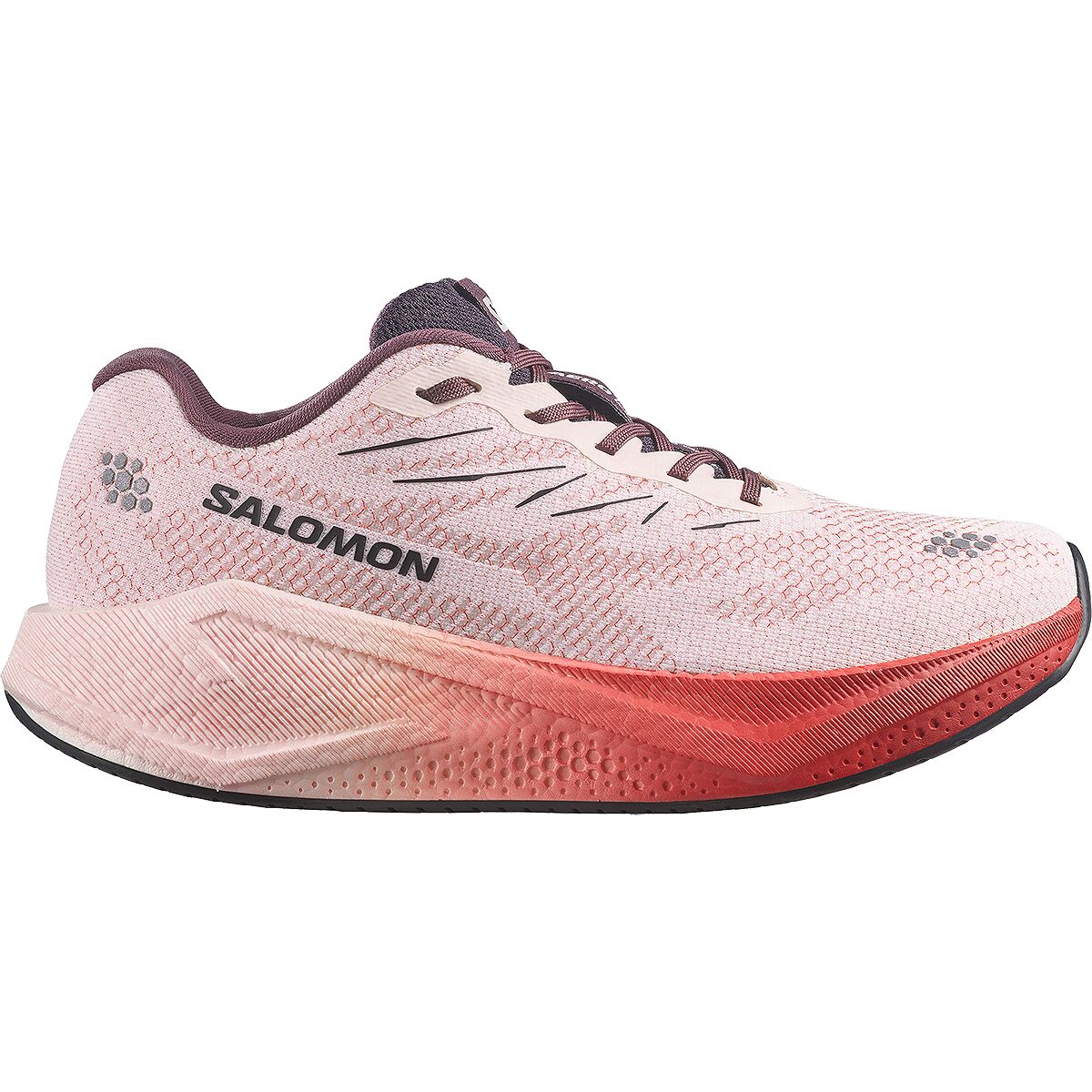 Image of Salomon Aero Blaze 4 Running Shoe - Women's Vanilla Ice/Huckleberry/Lava Falls, US 8.5/UK 7.0
