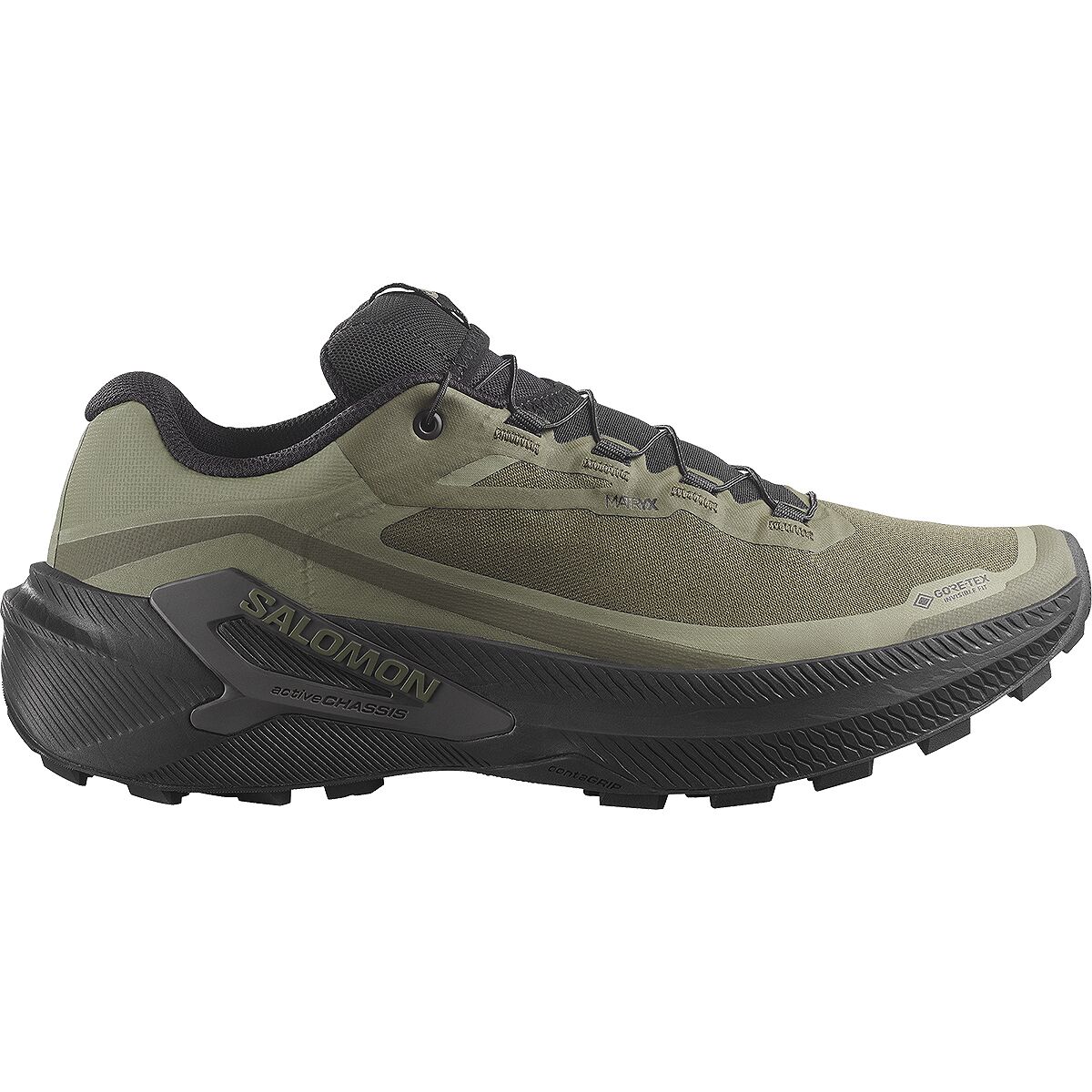Image of Salomon Genesis 2 GTX Trail Running Shoe - Men's Grape Leaf/Black/Deep Lichen Green, US 8.0/UK 7.5