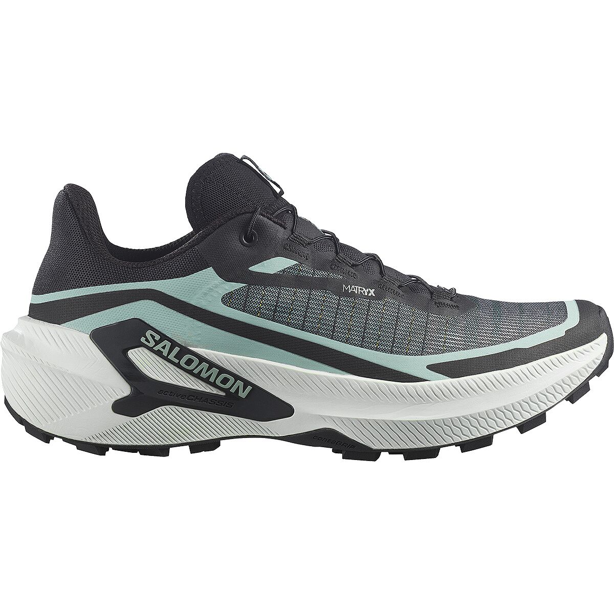 Image of Salomon Genesis 2 Trail Running Shoe - Women's Clearly Aqua/Black/Lichen, US 6.5/UK 5.0