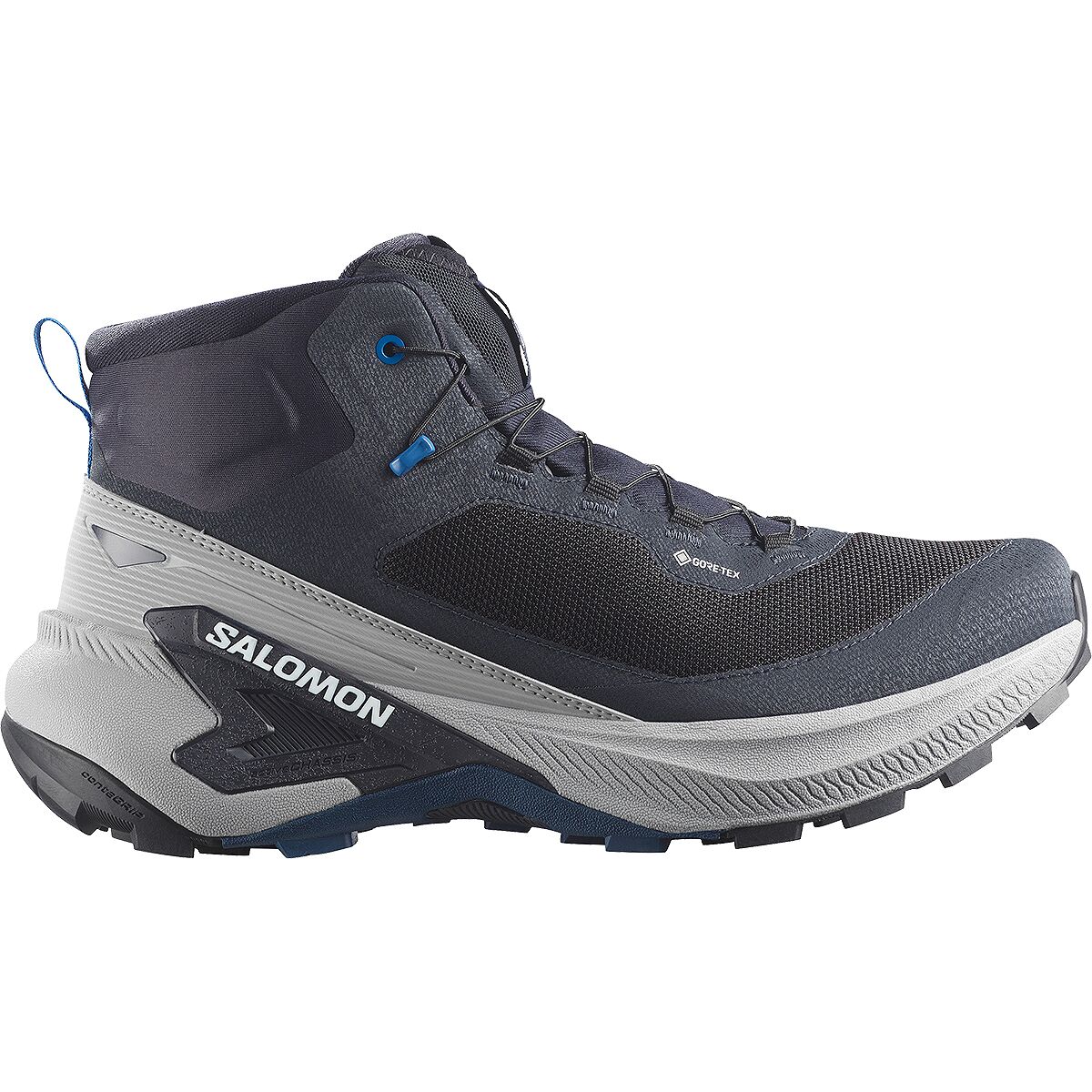 Image of Salomon Genesis Mid GTX Hiking Boot - Men's Dark Navy/Spellbound/Alloy, US 11.5/UK 11.0