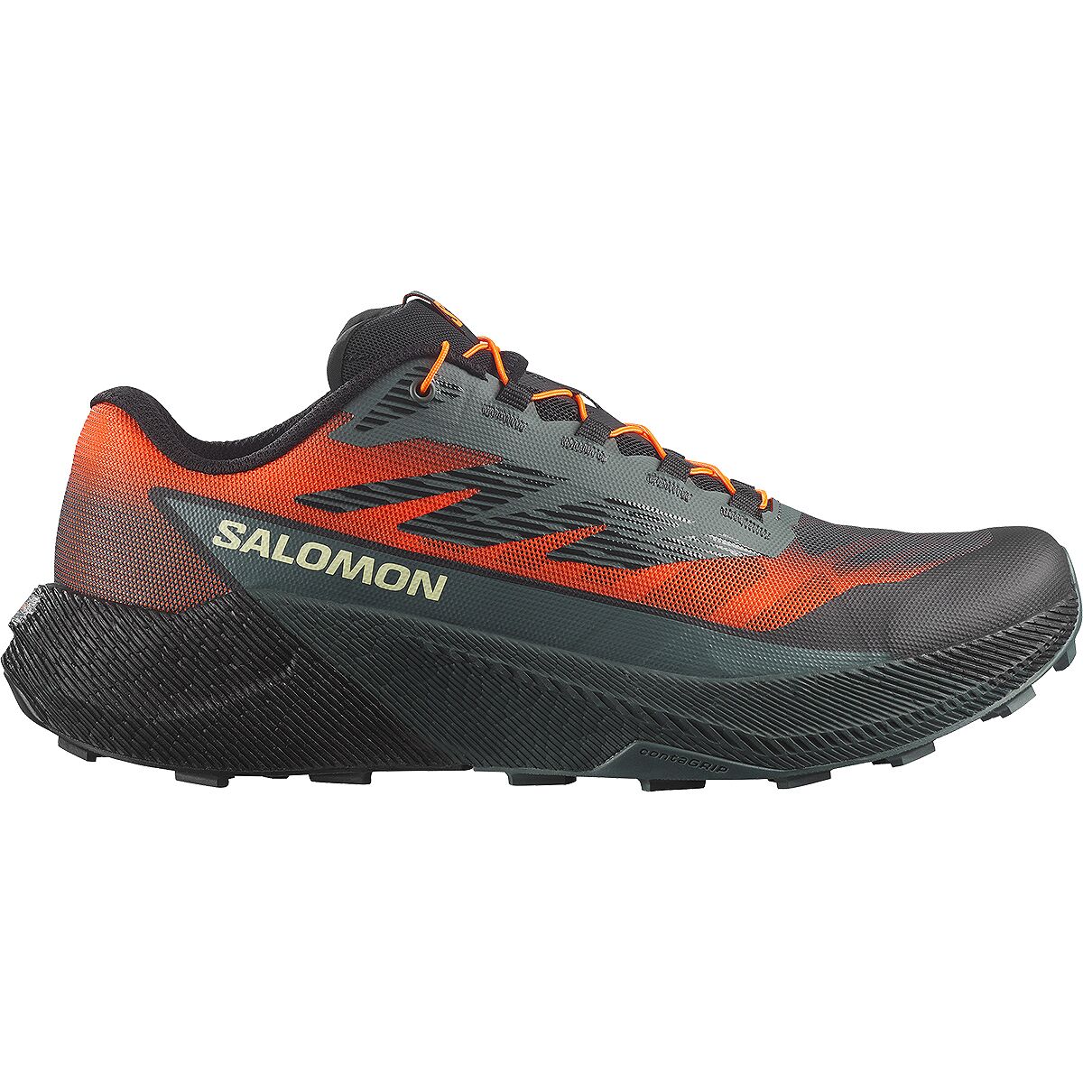 Image of Salomon Pulsar Quiver Trail Running Shoe - Men's Urban Chic/Shocking Orange/Lime Cream, US 9.0/UK 8.5