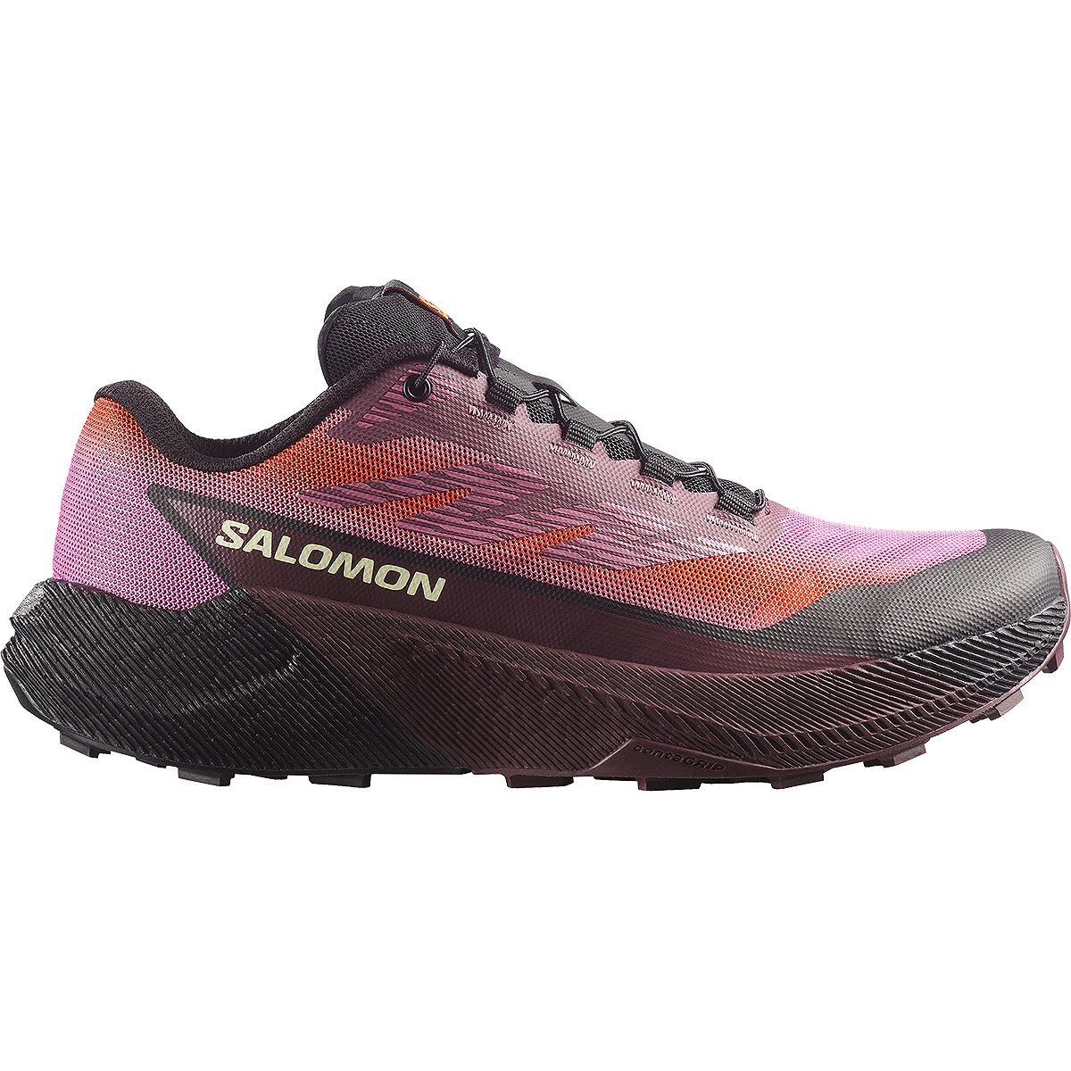 Image of Salomon Pulsar Quiver Trail Running Shoe - Women's Huckleberry/Dragon Fire/Dusky Orchid, US 9.0/UK 7.5