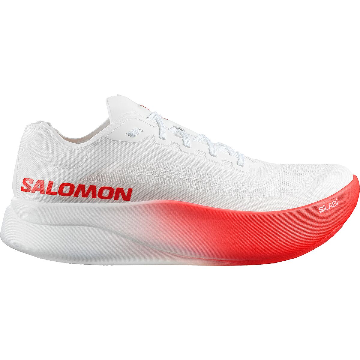 Image of Salomon S/Lab Phantasm 3 SC Running Shoe White/Fiery Red/Fiery Red, Mens 7.0/Womens 8.0