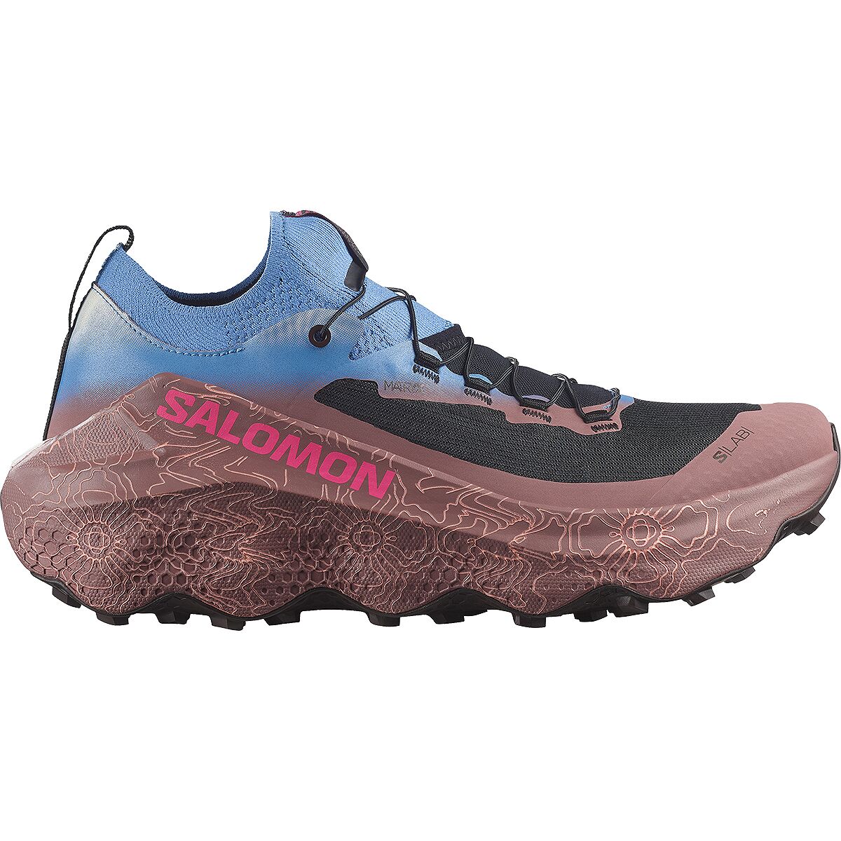 Image of Salomon S/Lab Ultra Glide 2 Limited Courtney Edition Shoe Ebb And Flow/Rose Taupe/Knockout Pink, Mens 11.5/Womens 12.5