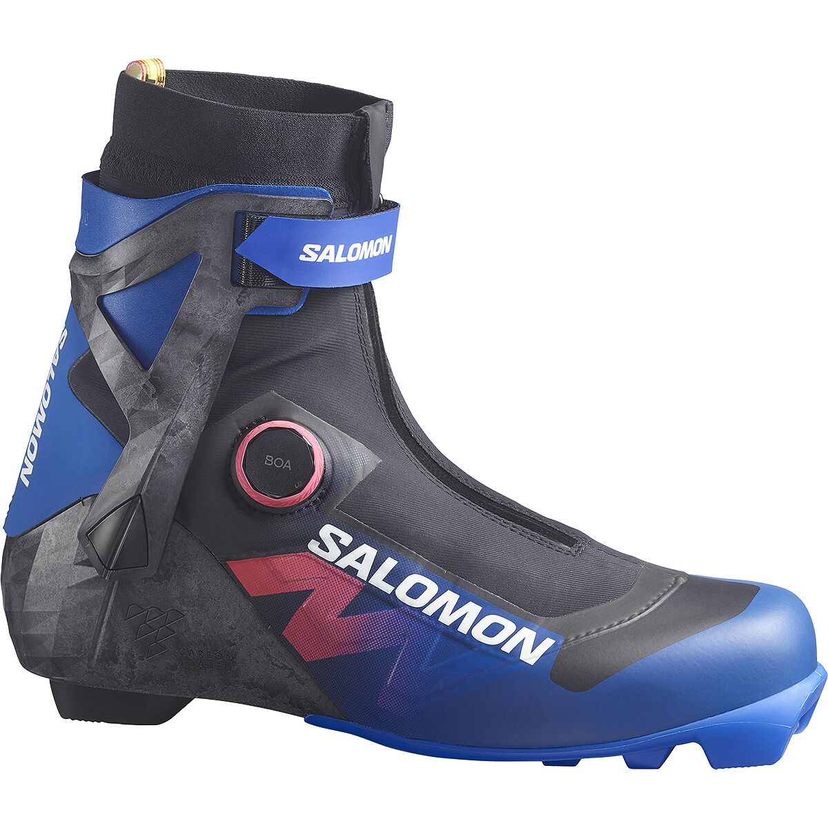 Image of Salomon Equipe Race BOA Skate Boot - 2027 Black/Race Blue/Equipe Red, 11.0