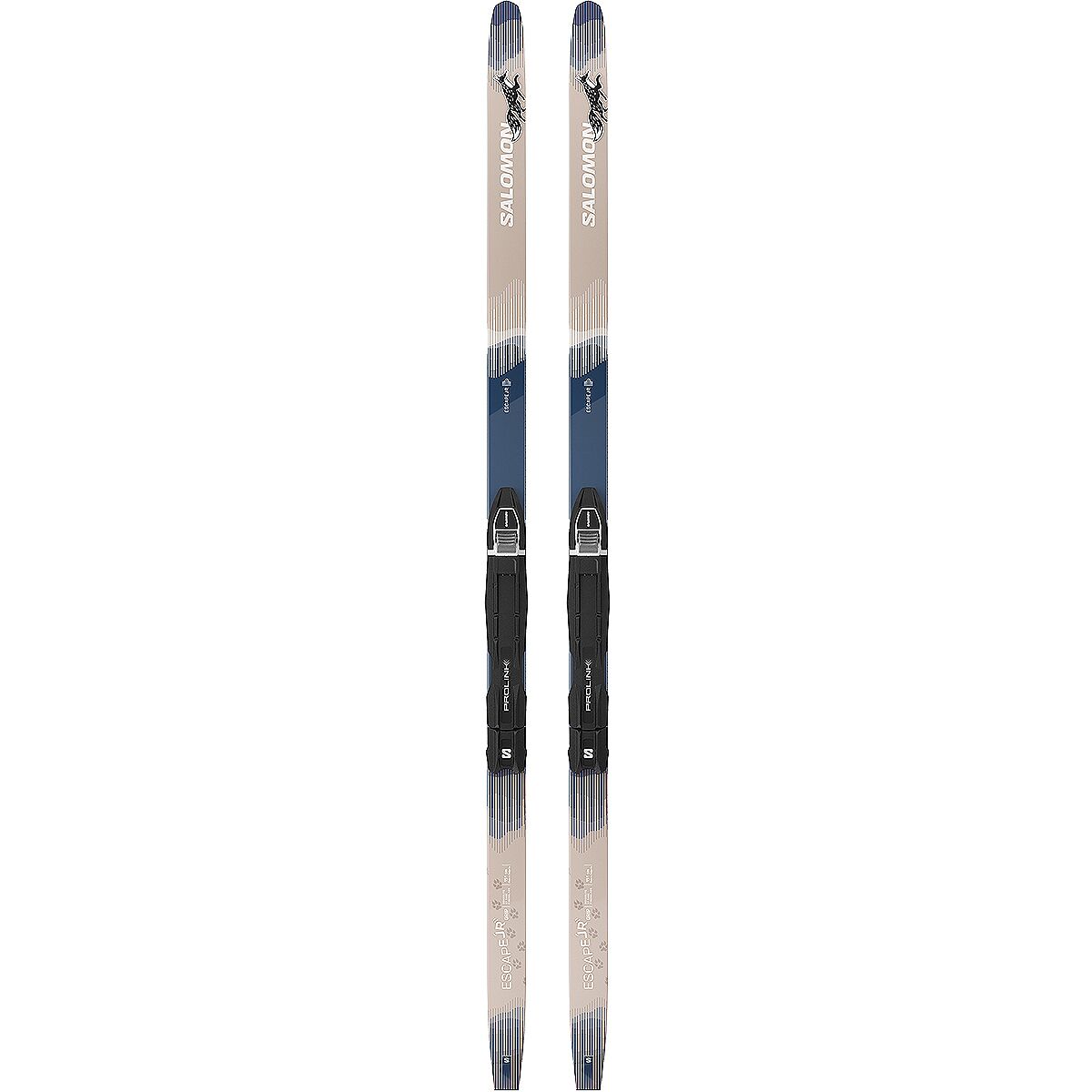 Image of Salomon Escape Grip Jr Classic Ski w/ Binding - 2027 - Kids' Black/Race Blue/White, 151cm