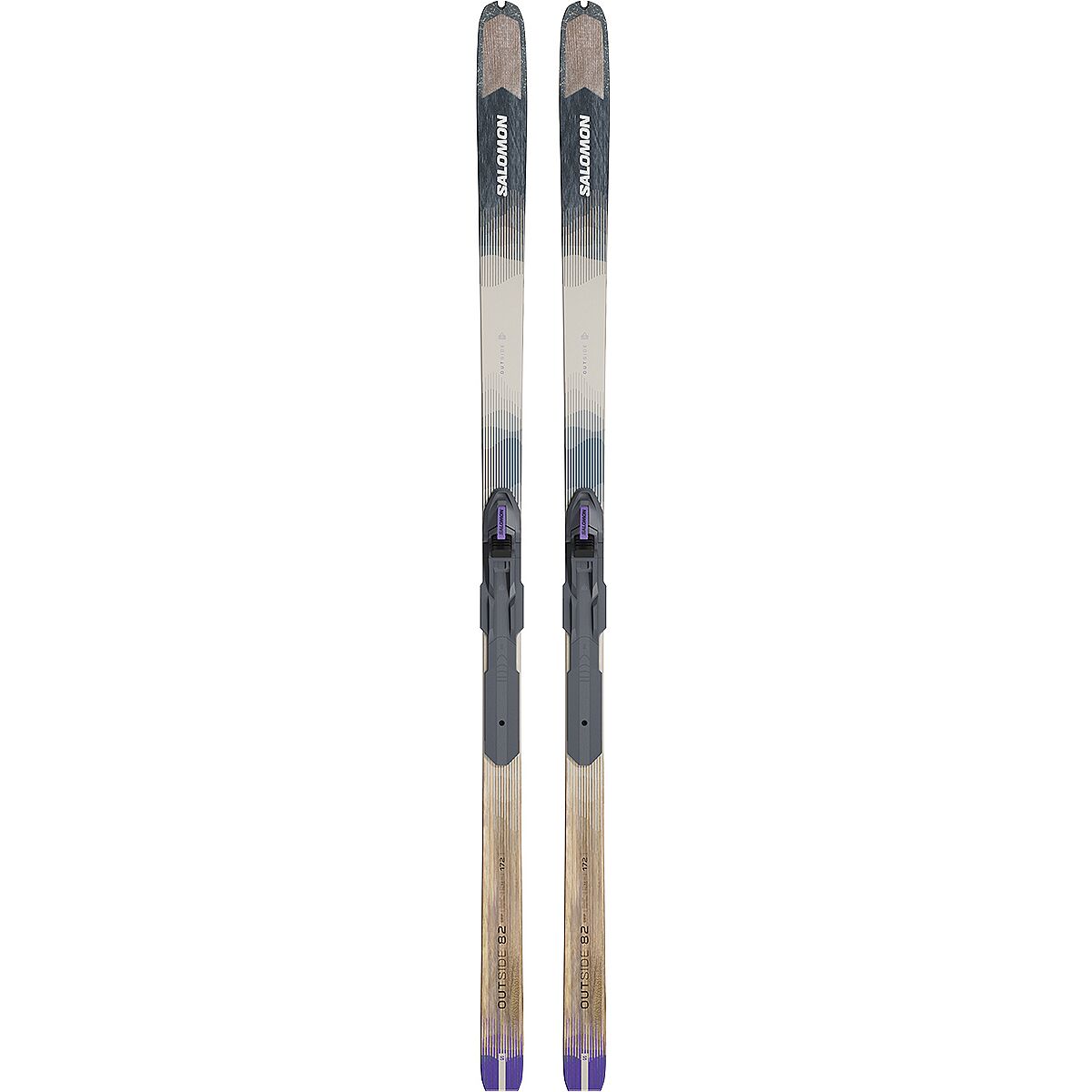 Image of Salomon Outside 82 Grip Ski w/ Binding - 2027 Cumin/Sargasso Sea/White, 172cm