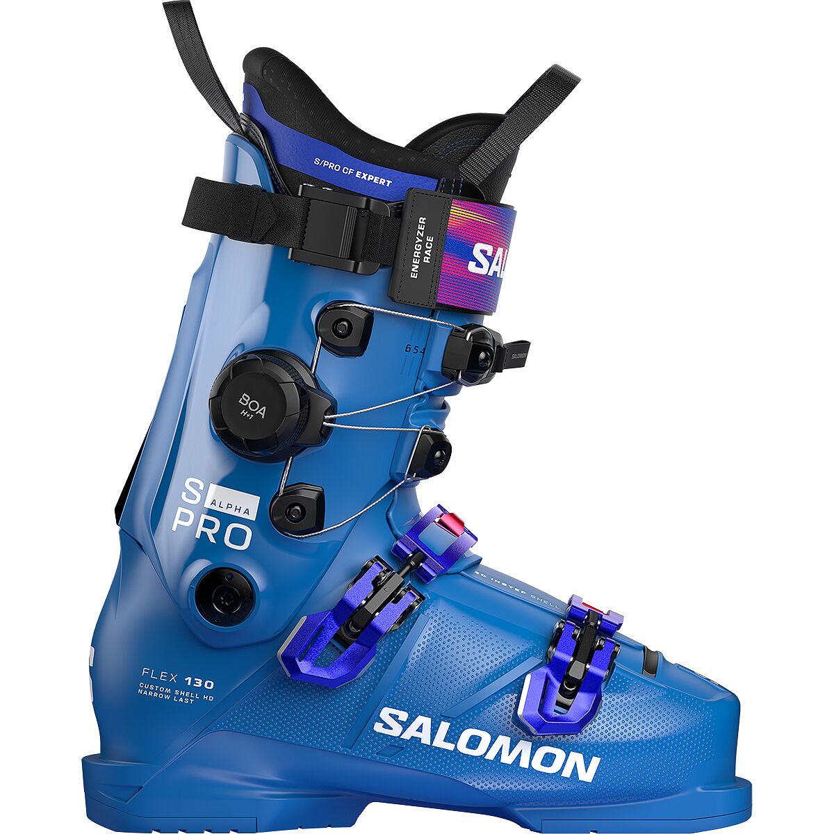 Image of Salomon S/Pro Alpha C 130 BOA Boot - 2027 Race Blue/White/Equipe Red, 27.0/27.5