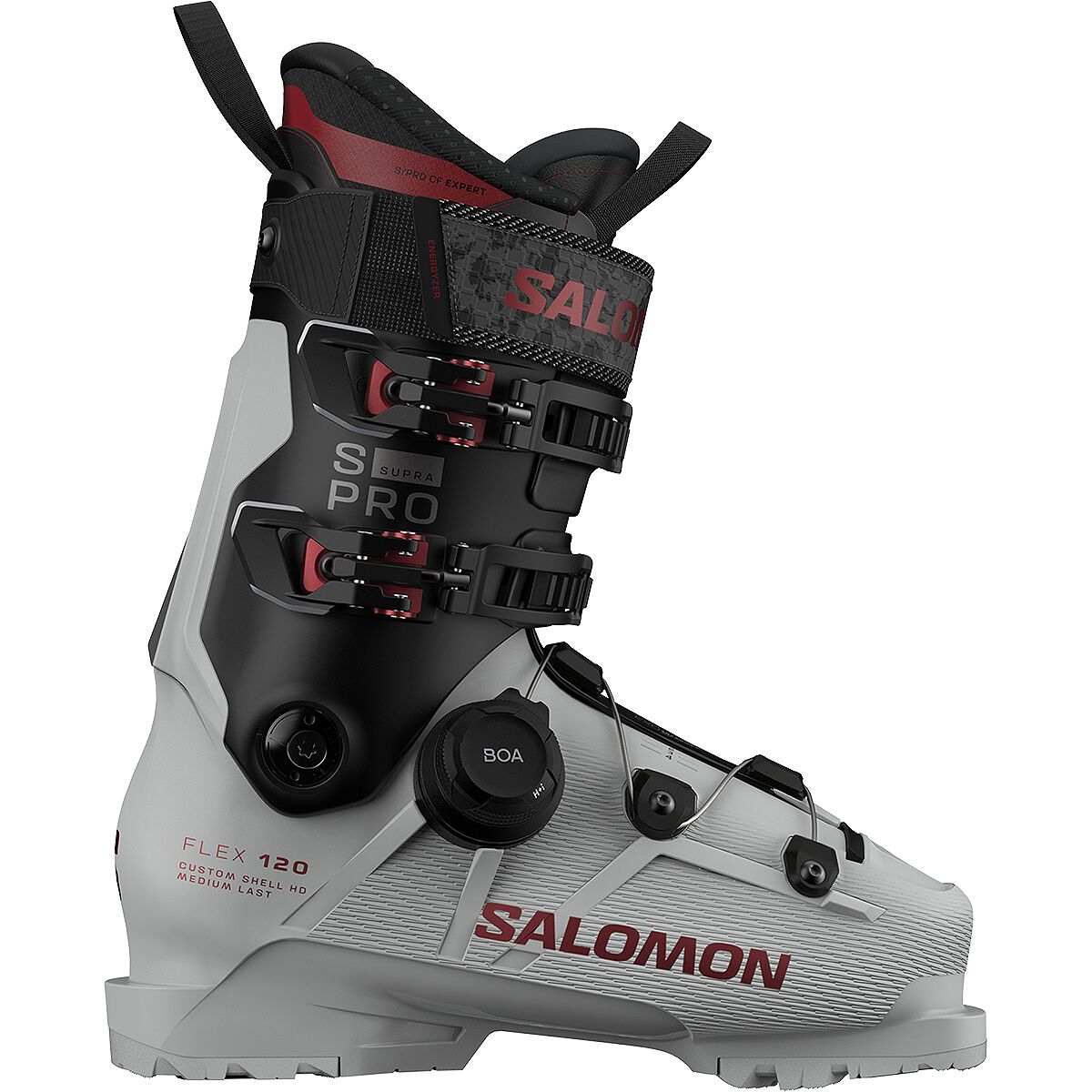 Image of Salomon S/Pro Supra S 120 BOA Boot - 2027 Gray Aurora/Black/Samba Met, 31.0/31.5