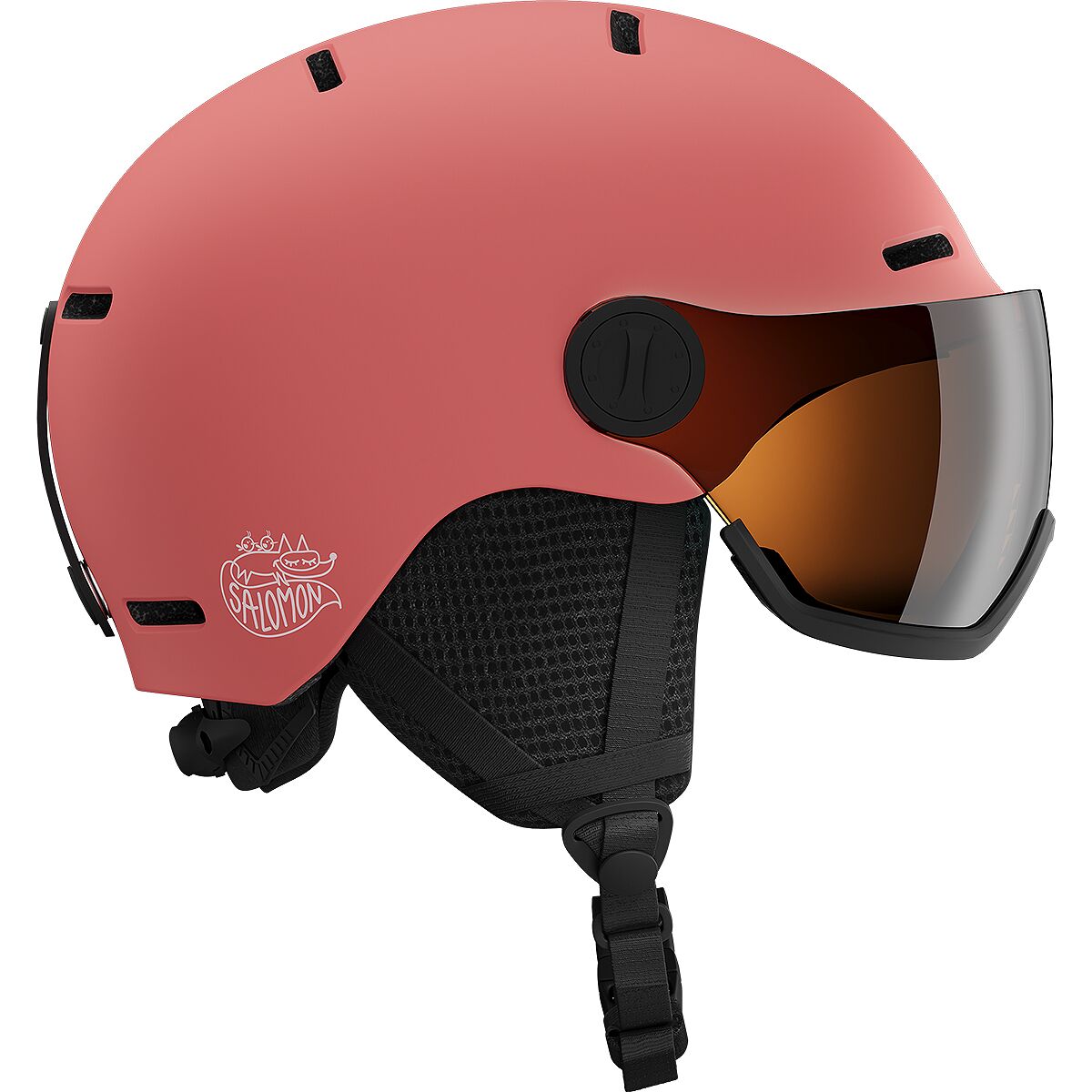 Image of Salomon Orka Visor Helmet - Kids' Sun Kissed Coral, L