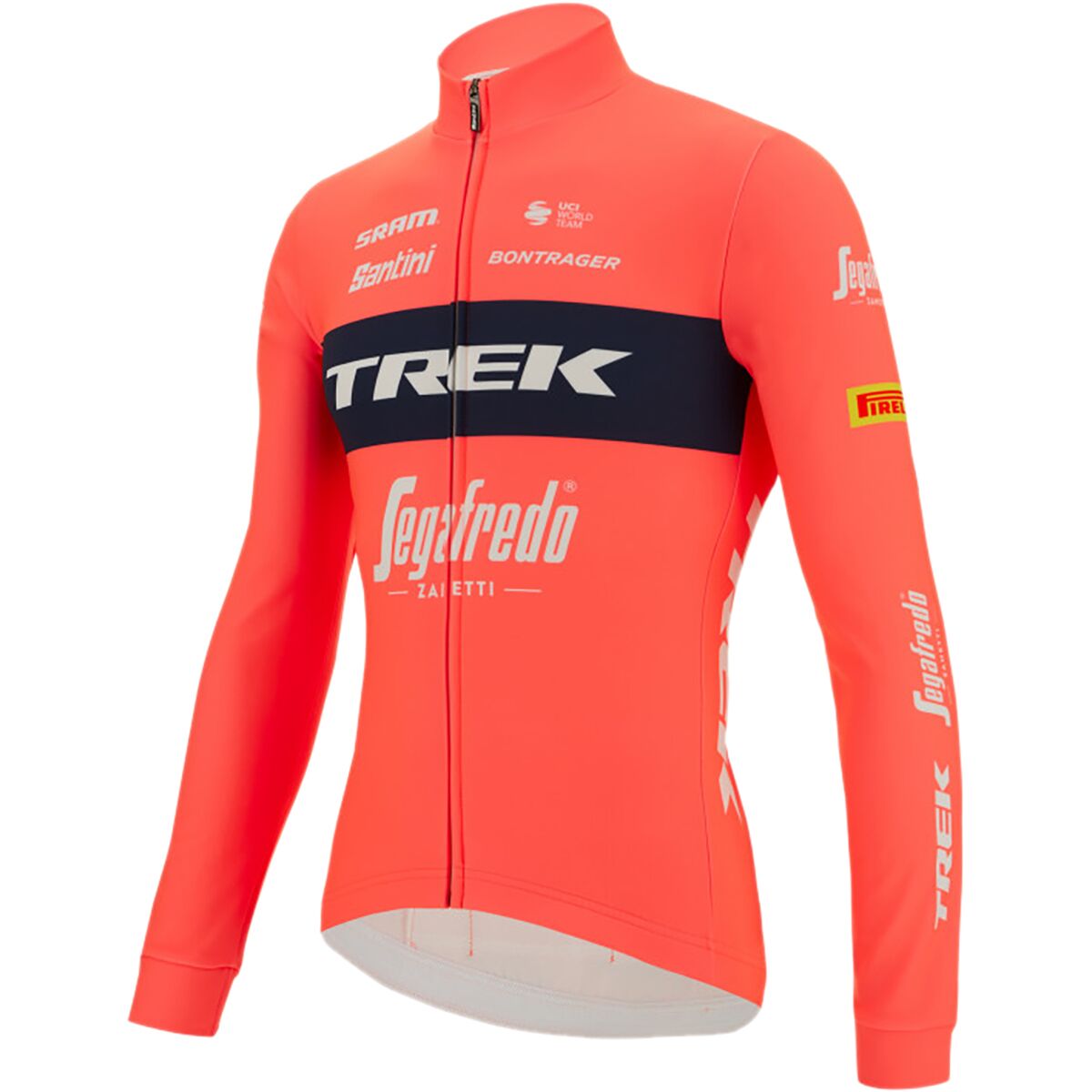 Santini TREK Segafredo Zanetti ウィンドブレーカー Santini Trek Segafredo Replica Long-Sleeve Jersey - Men's - Bike