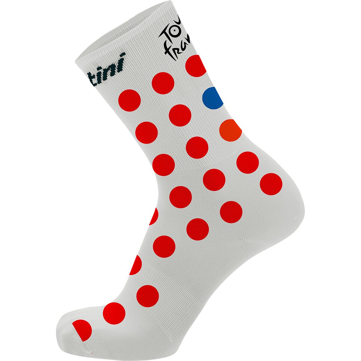 Image of Santini TDF Fan Official GPM Leader Socks Pois, XS