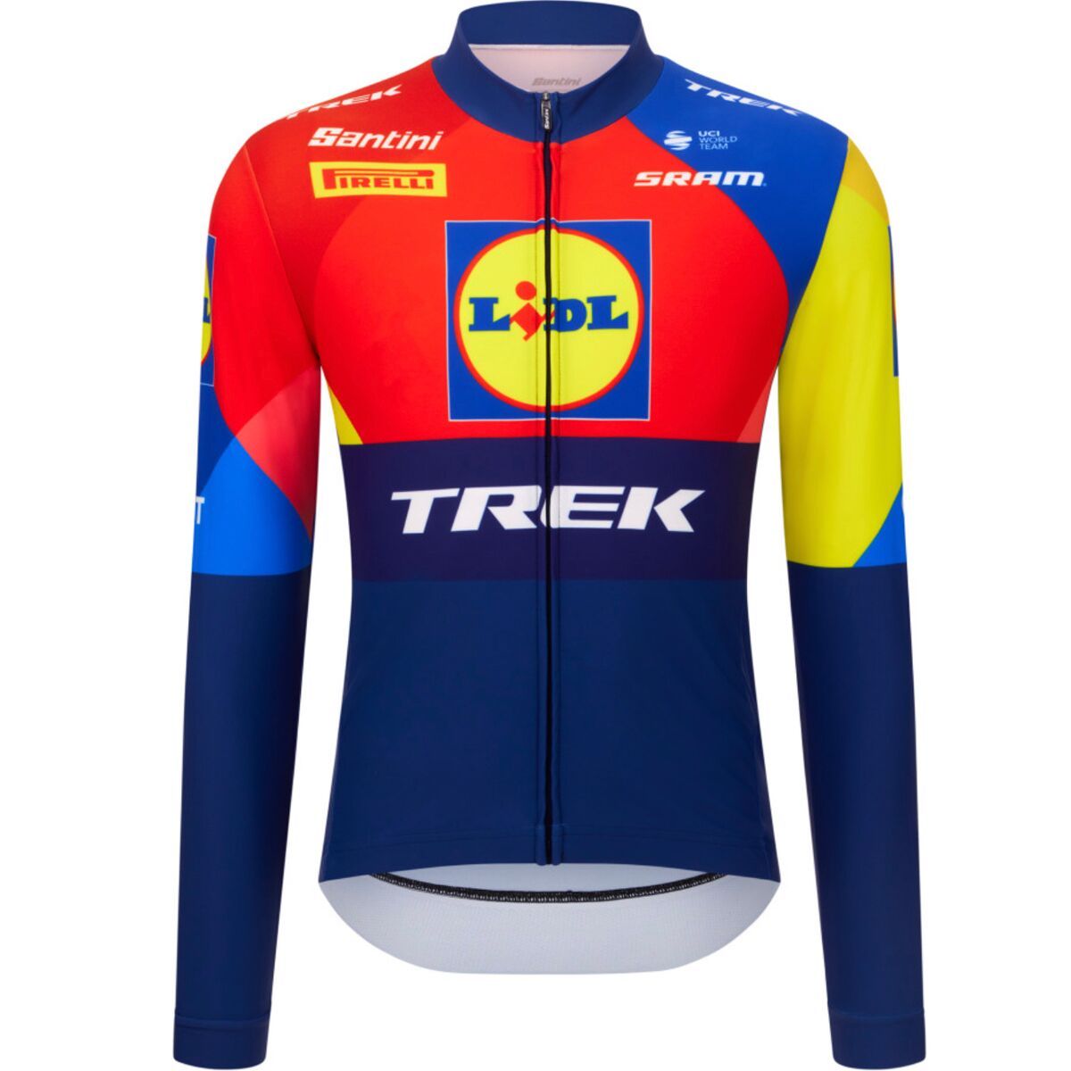 Santini Lidl Trek Replica Long-Sleeve Jersey - Men's Print, L