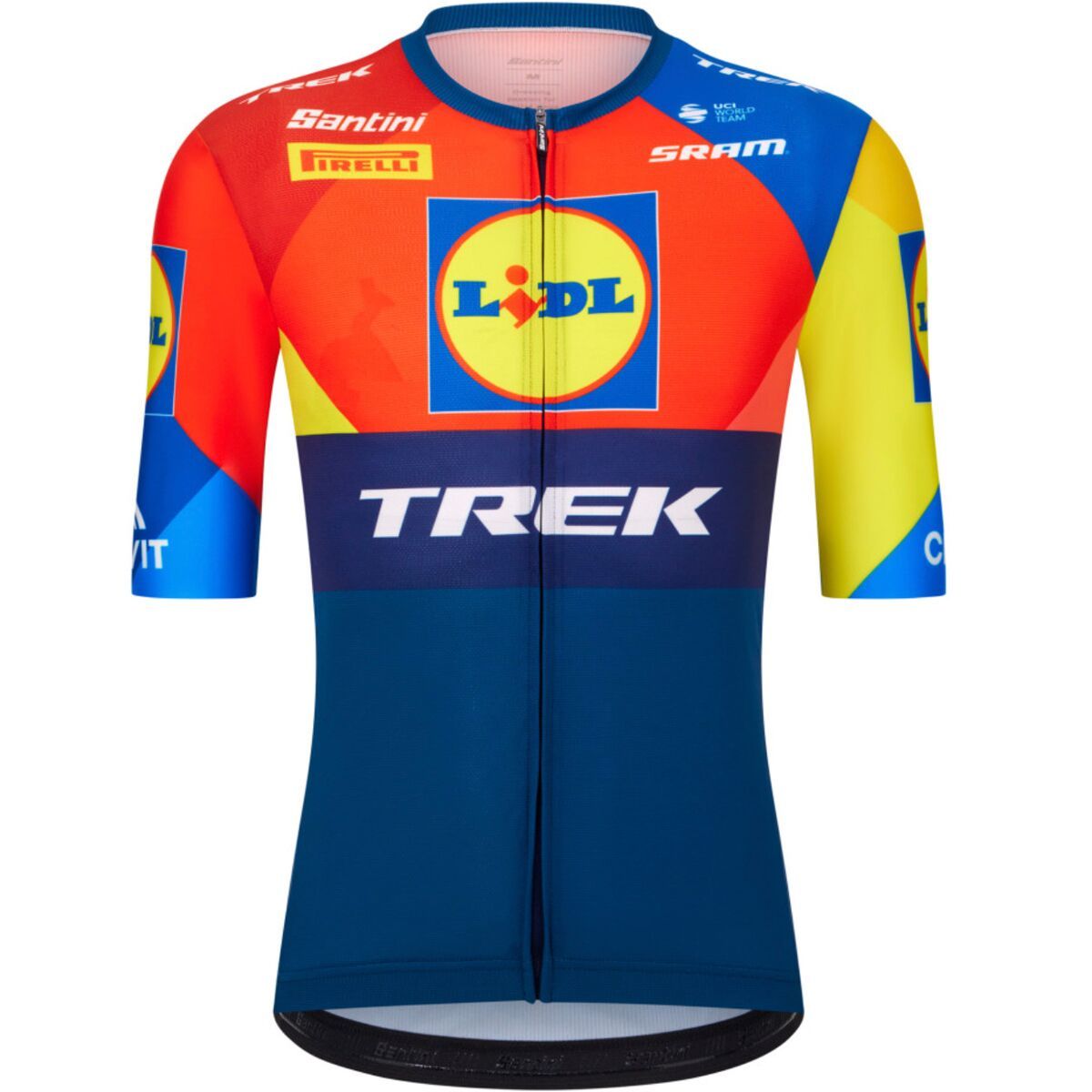 Image of Santini Lidl Trek Replica Short-Sleeve Jersey - Men's Print, S