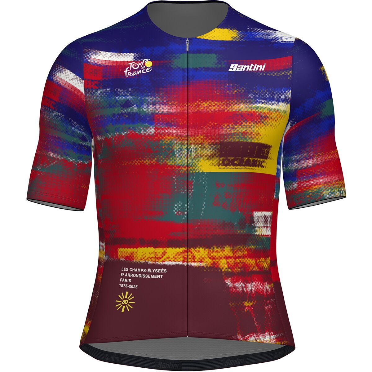 Image of Santini Tdf Arrivee Dash Jersey - Men's Print, L