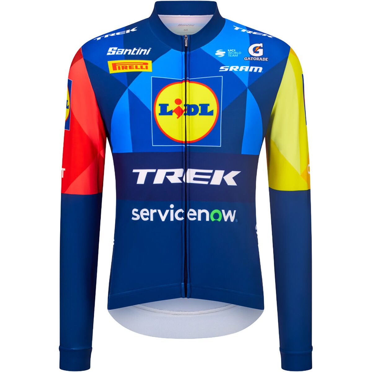 Image of Santini Lidl Trek Replica Long-Sleeve Jersey - Men's Print, L